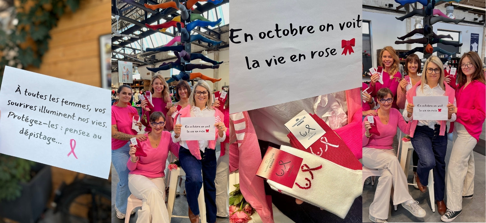🎀 Octobre Rose : deux paires de chaussettes solidaires signées Manufacture Perrin