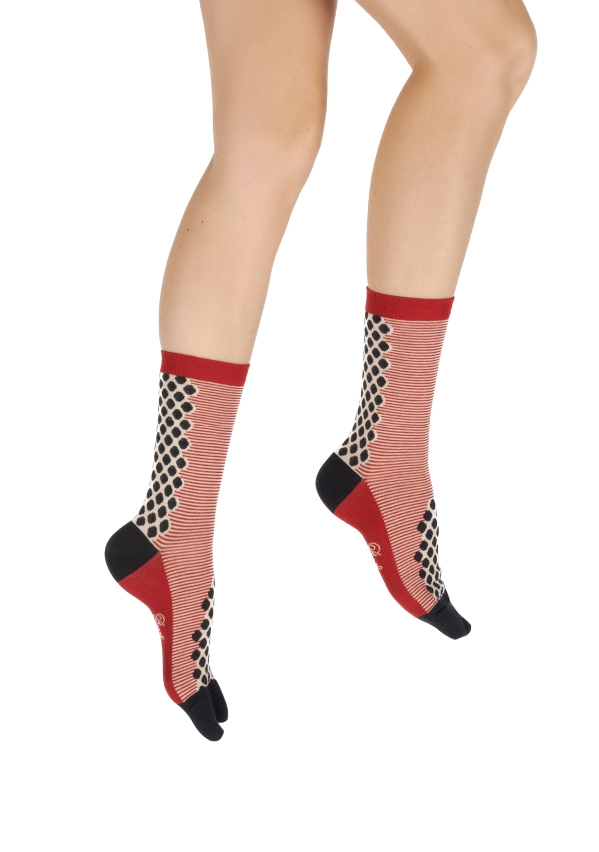Chaussettes Tabi mixtes Pois/Rayures - Berthe Aux Grands Pieds