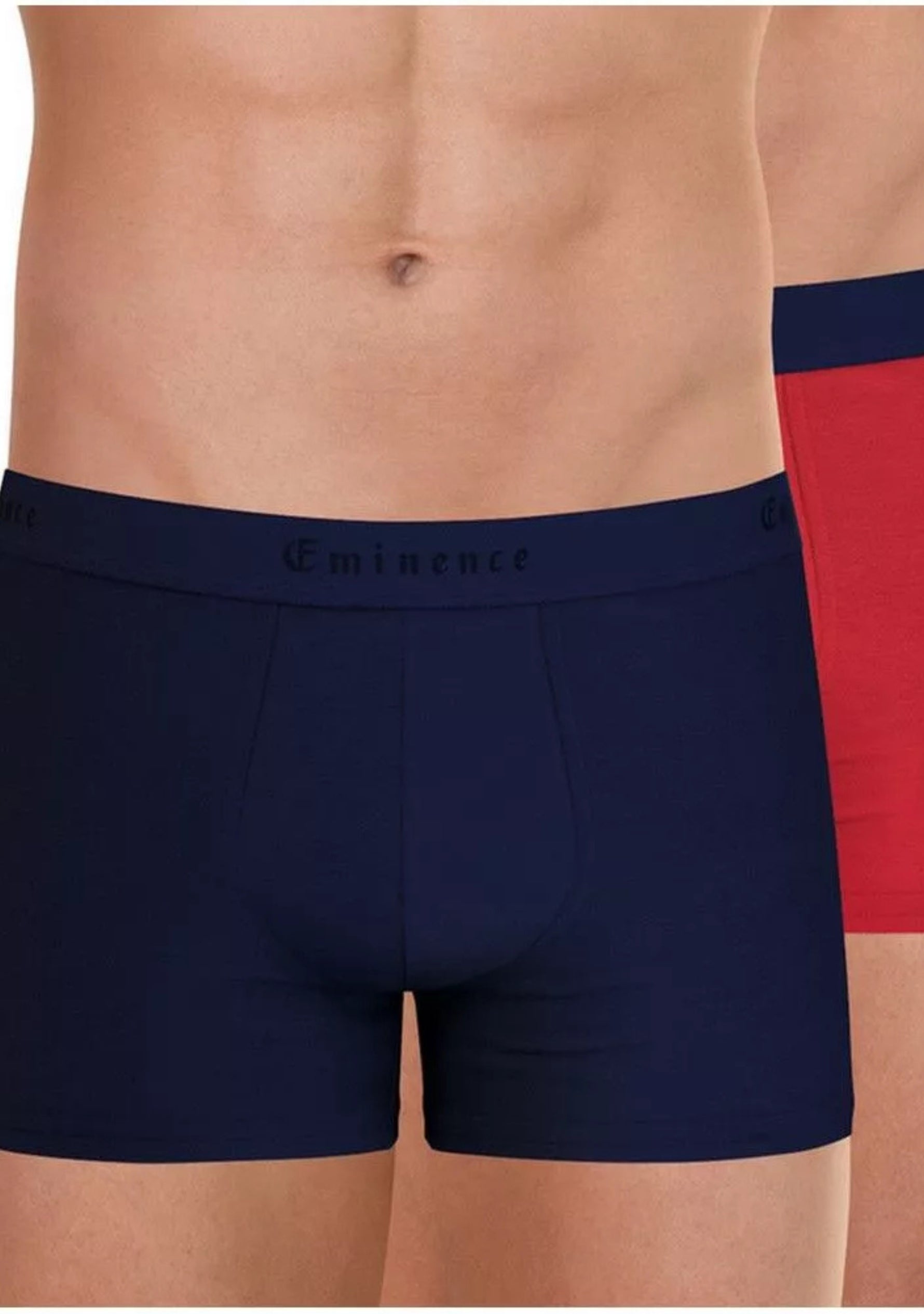 Lot de 2 boxers homme Eminence fabriqués en France - Marine/Rouge