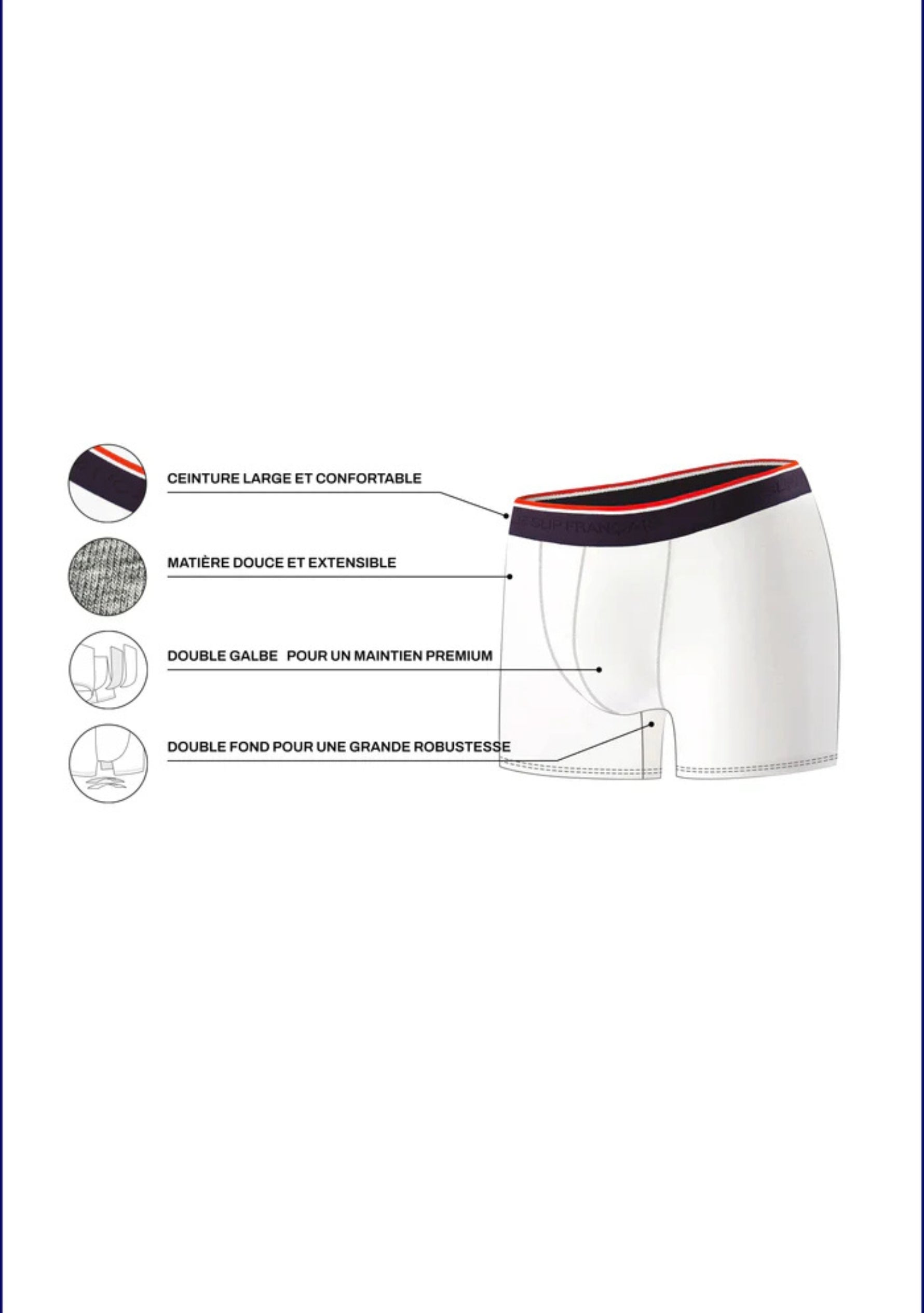 Boxer homme Marius Sous Bois Indigo Le Slip Français