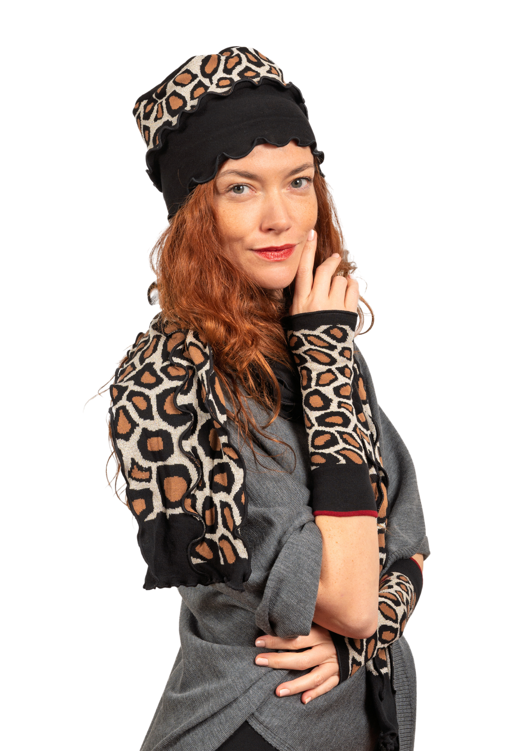 Chapeau femme coton Berthe Léopard