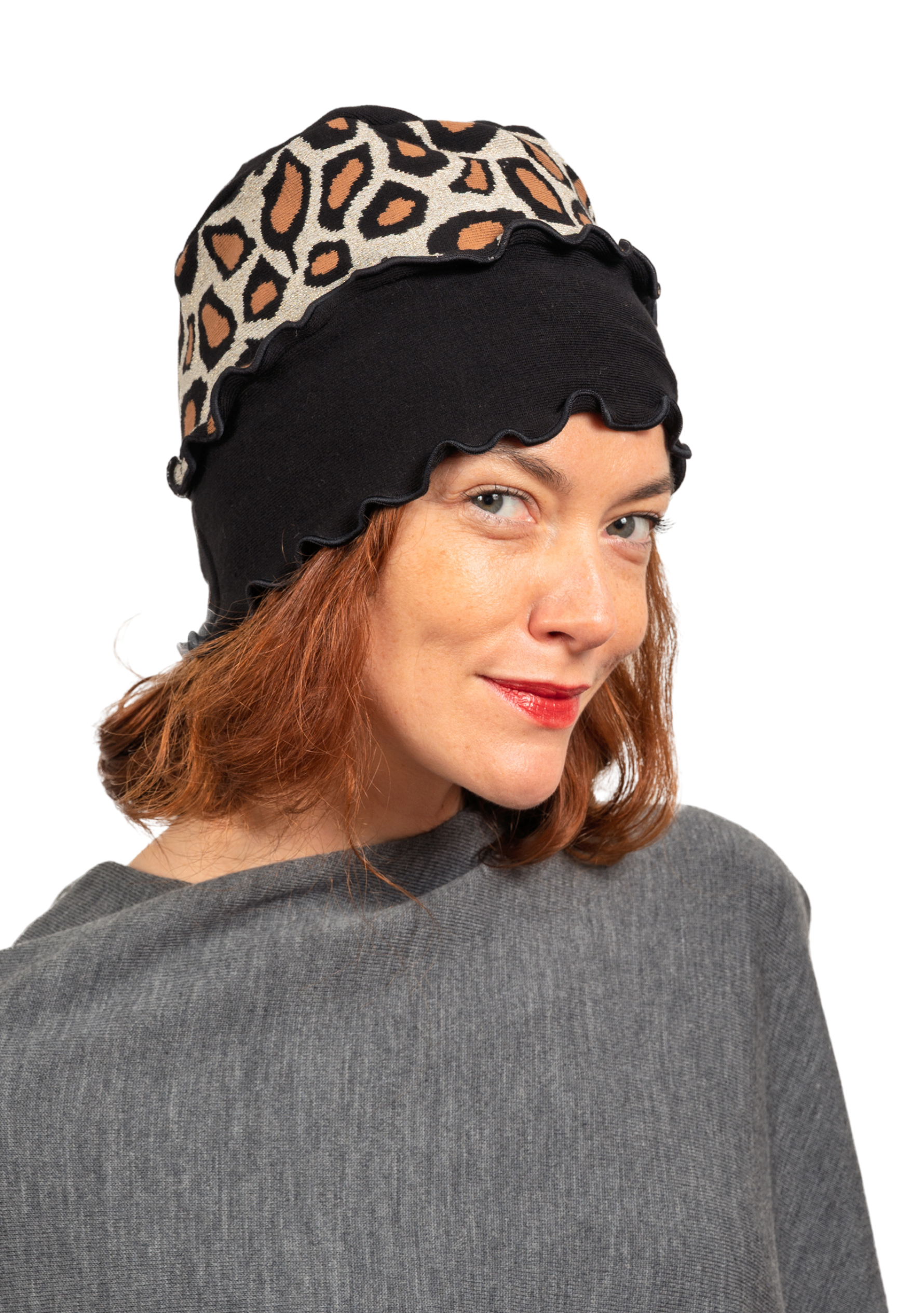 Chapeau femme coton Berthe Léopard