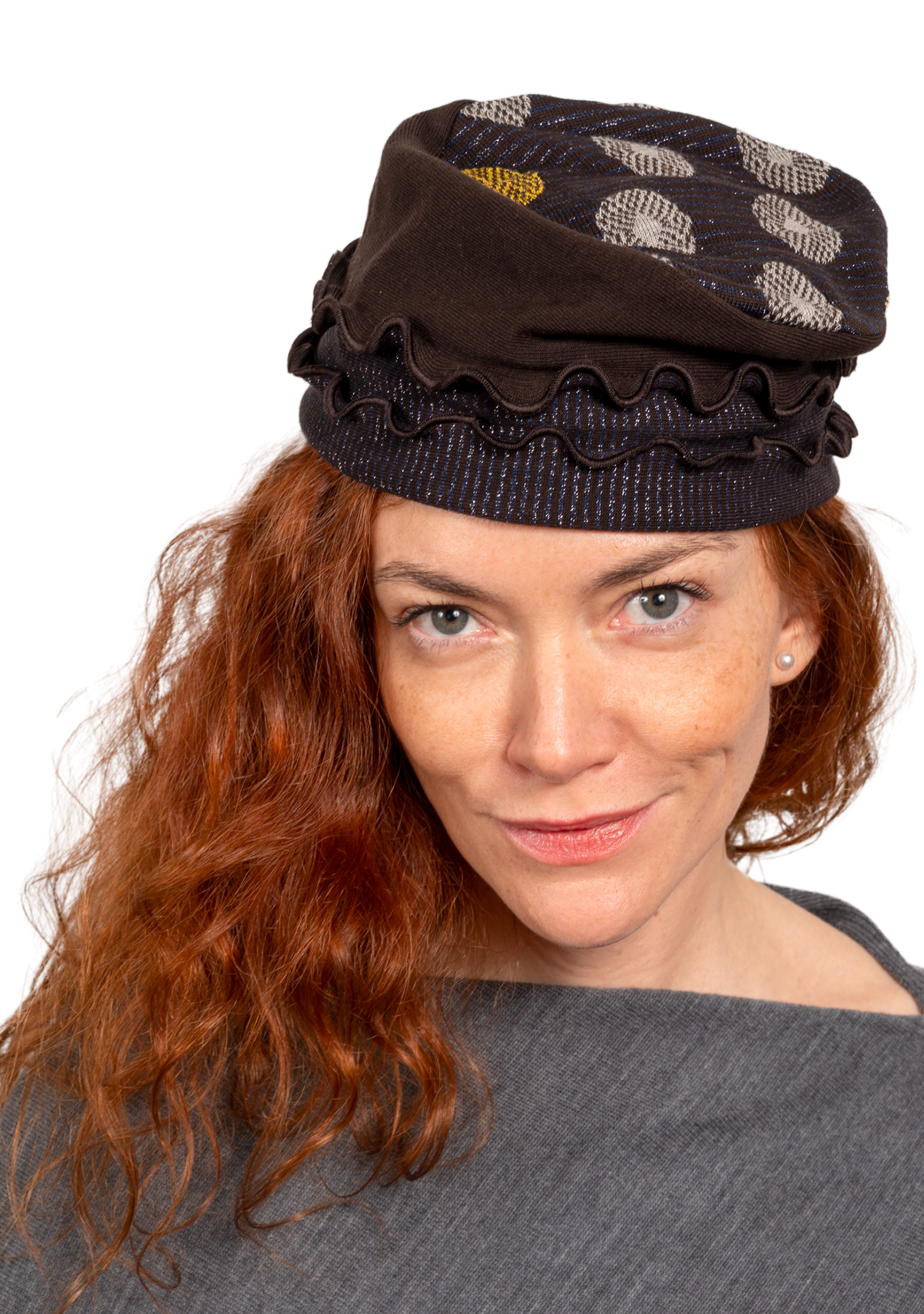 Chapeau femme coton Berthe Fleurs Graphiques