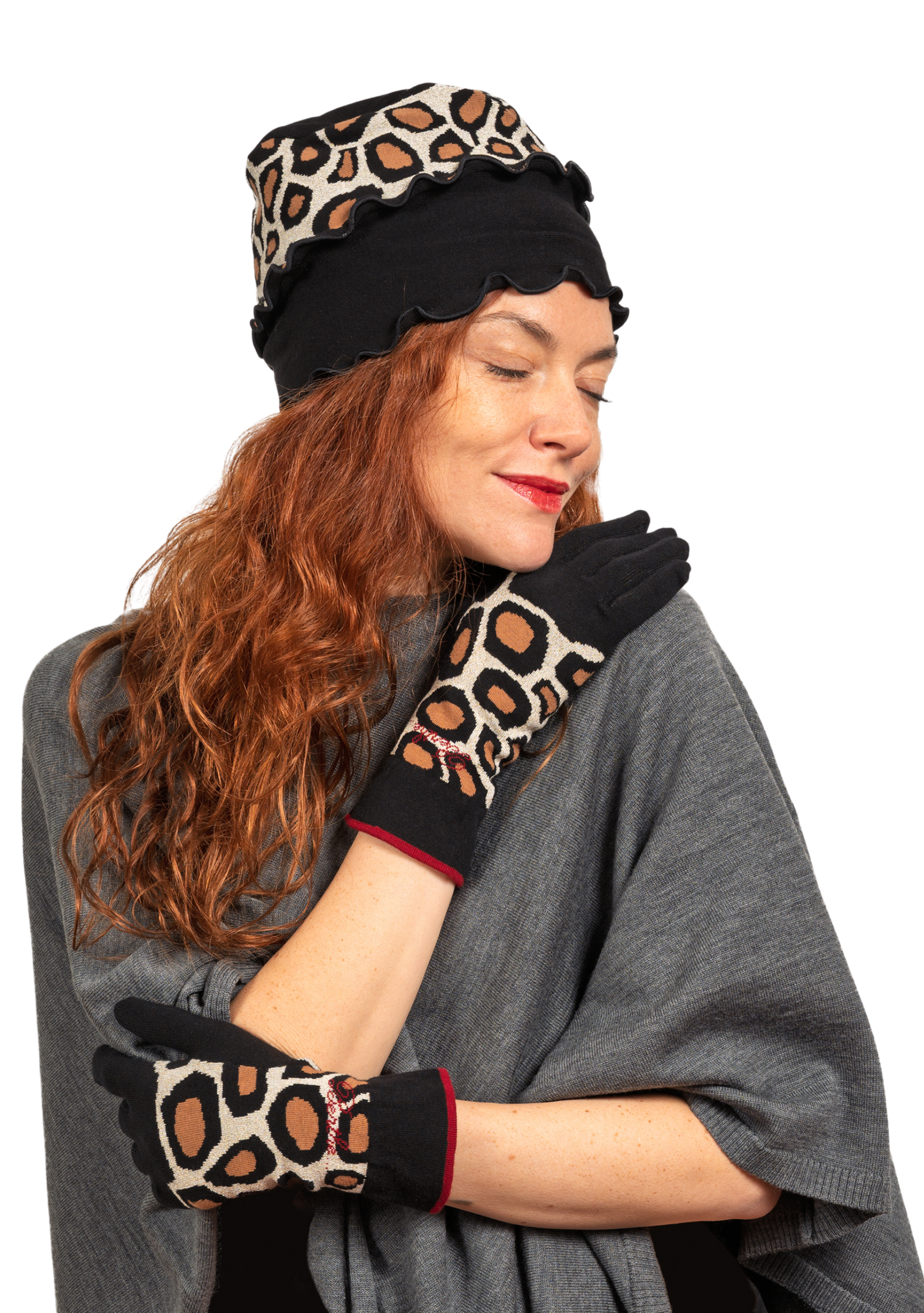 Gants femme coton Berthe Léopard