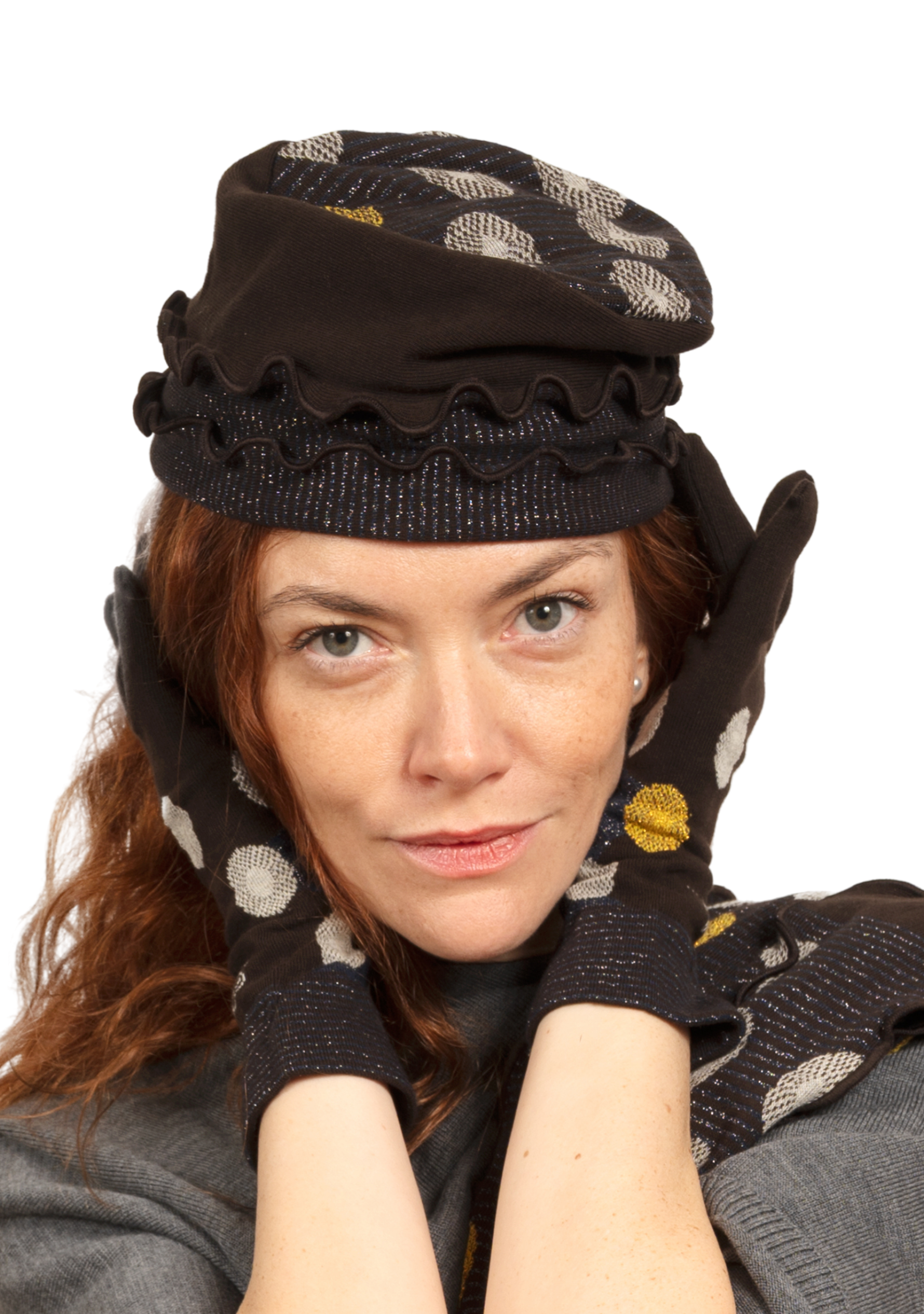 Gants femme coton Berthe Fleurs Graphiques