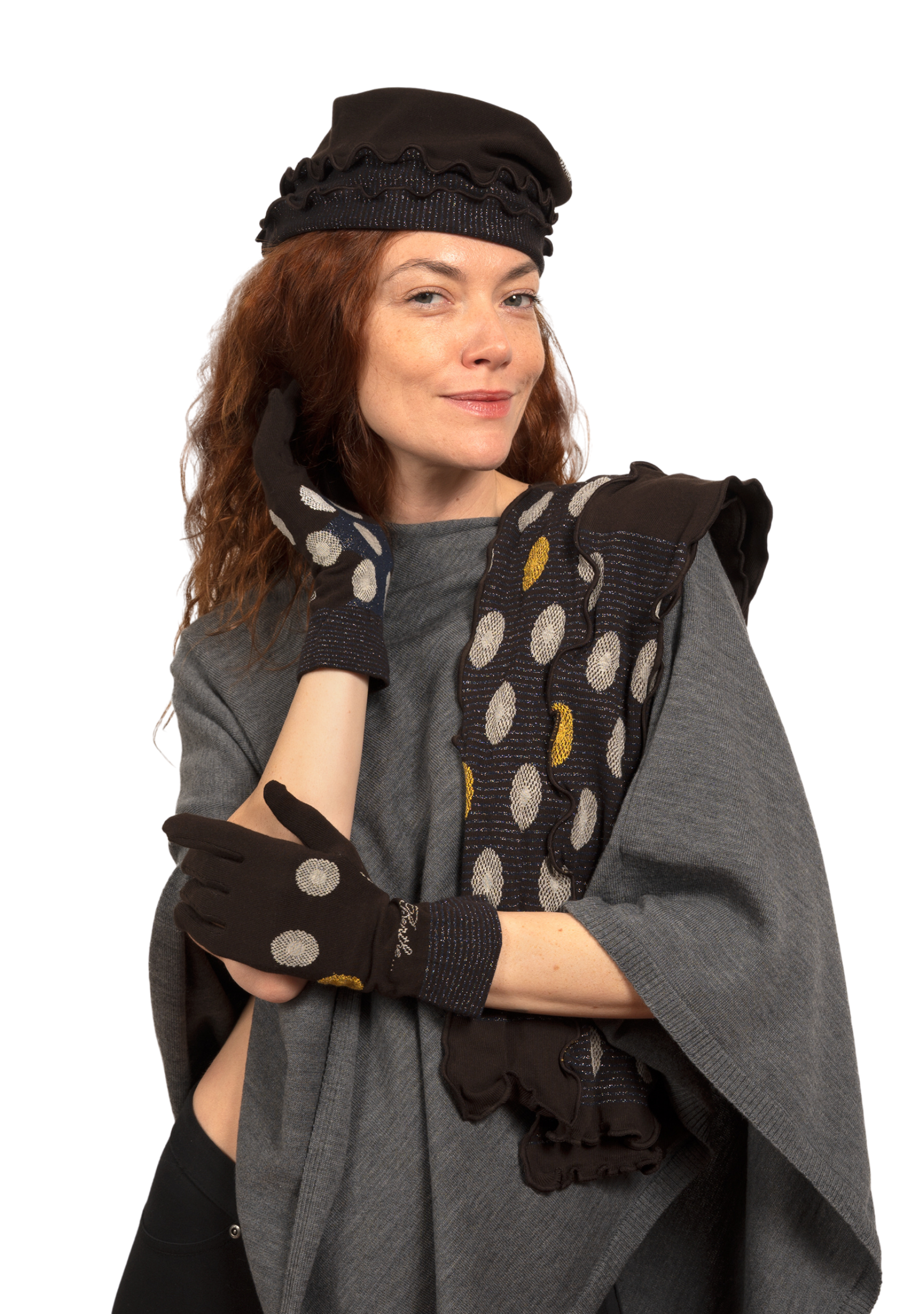 Gants femme coton Berthe Fleurs Graphiques