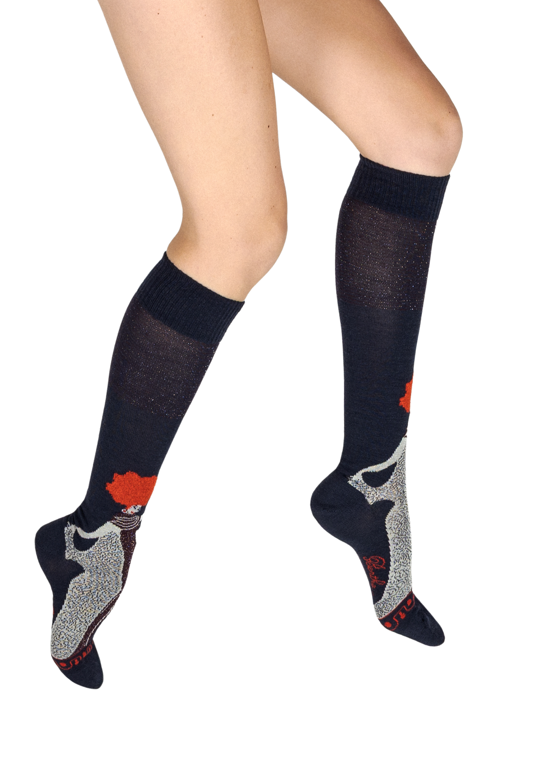 Chaussettes hautes femme laine peignée Berthe La Femme 1900