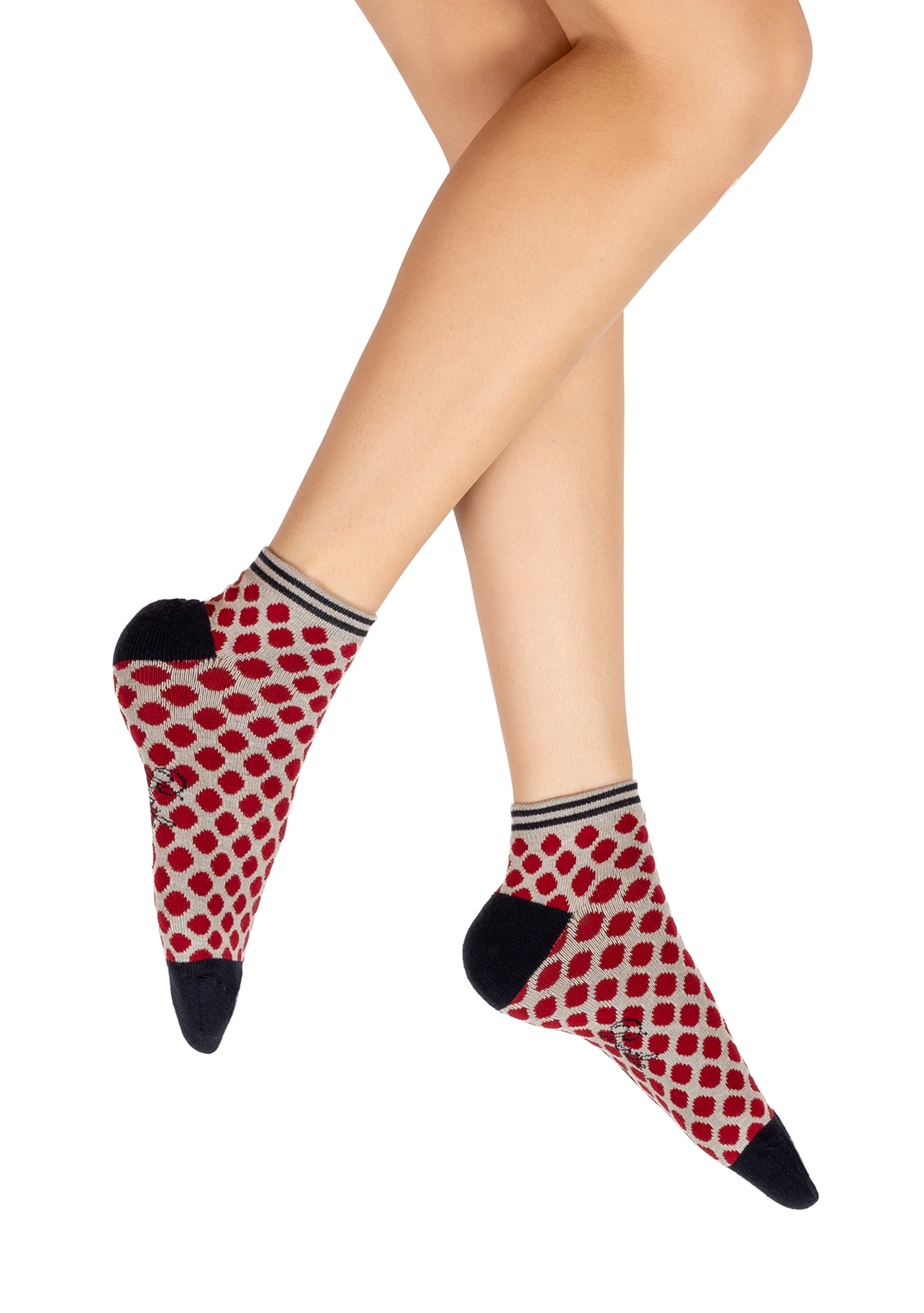 Socquettes homme coton Pois