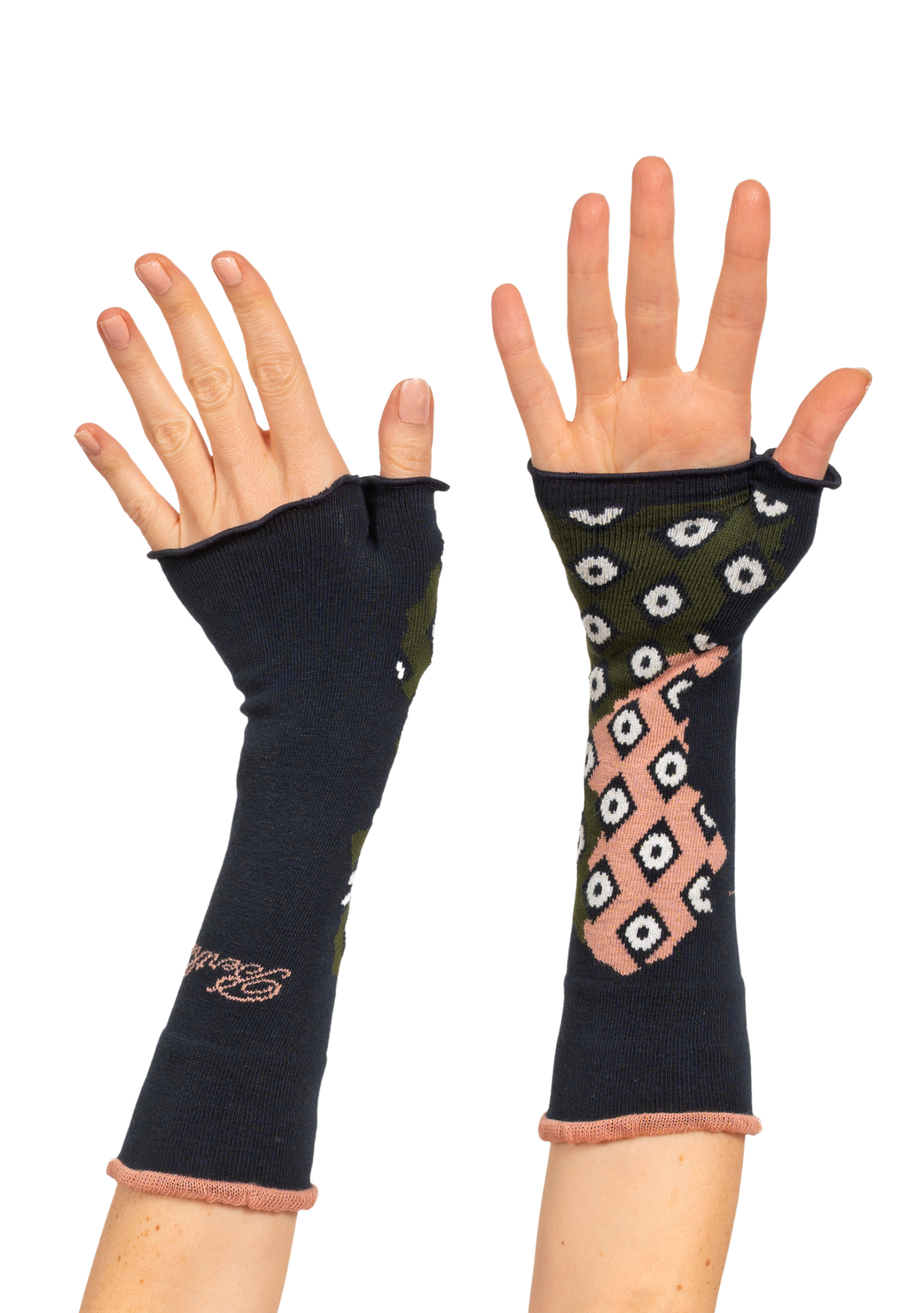 Mitaines femme coton Berthe Losanges