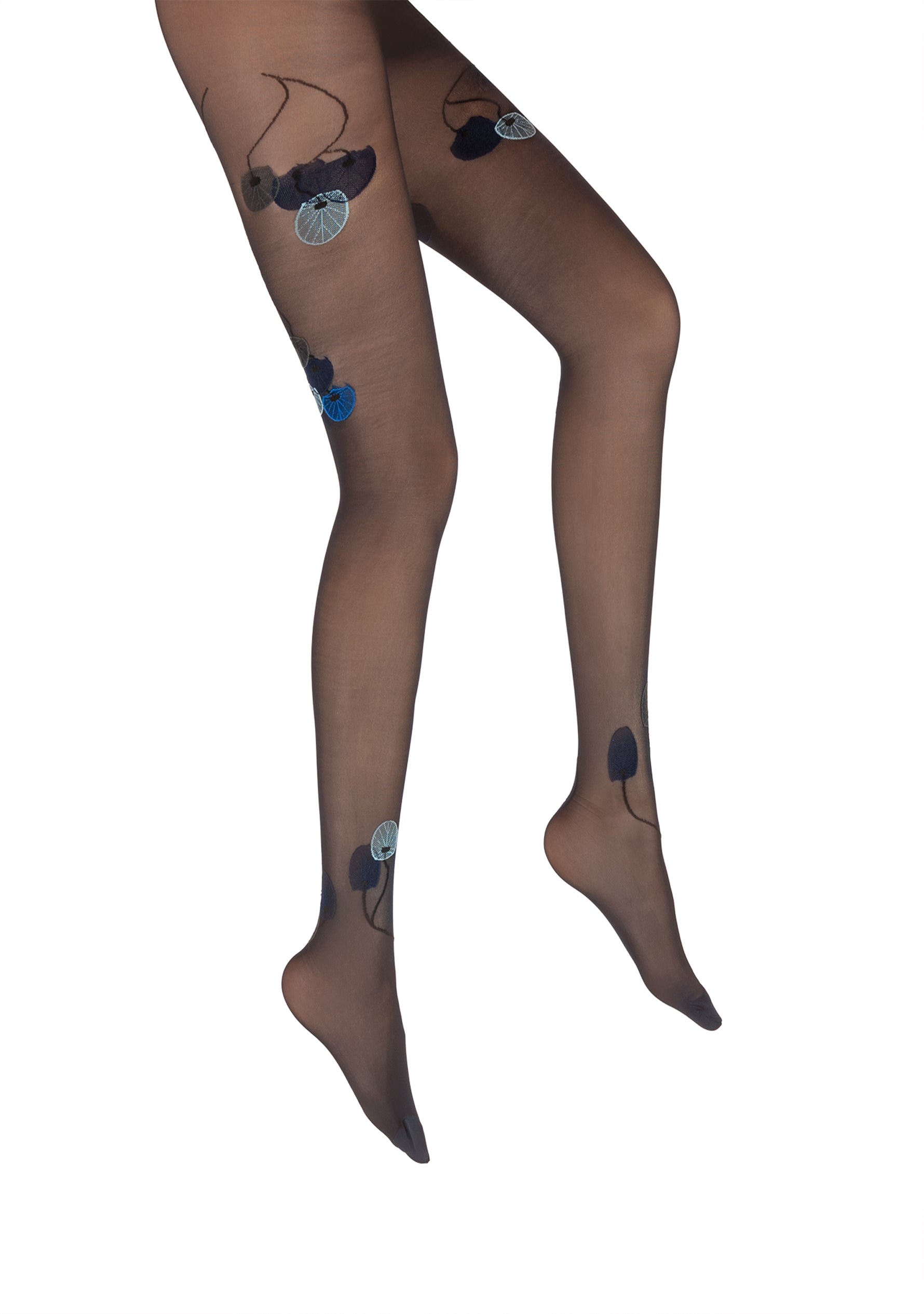 Collants femme 30D marine monnaie du pape bleu