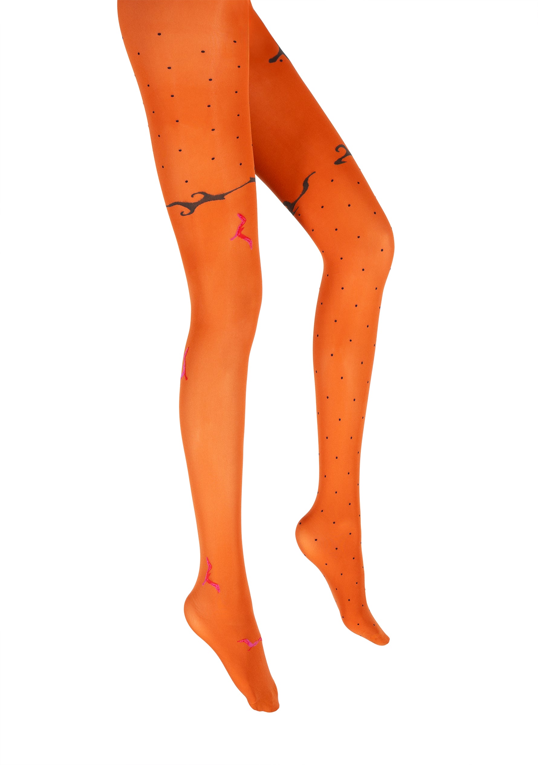 Collants femme 40D orange mouette rose