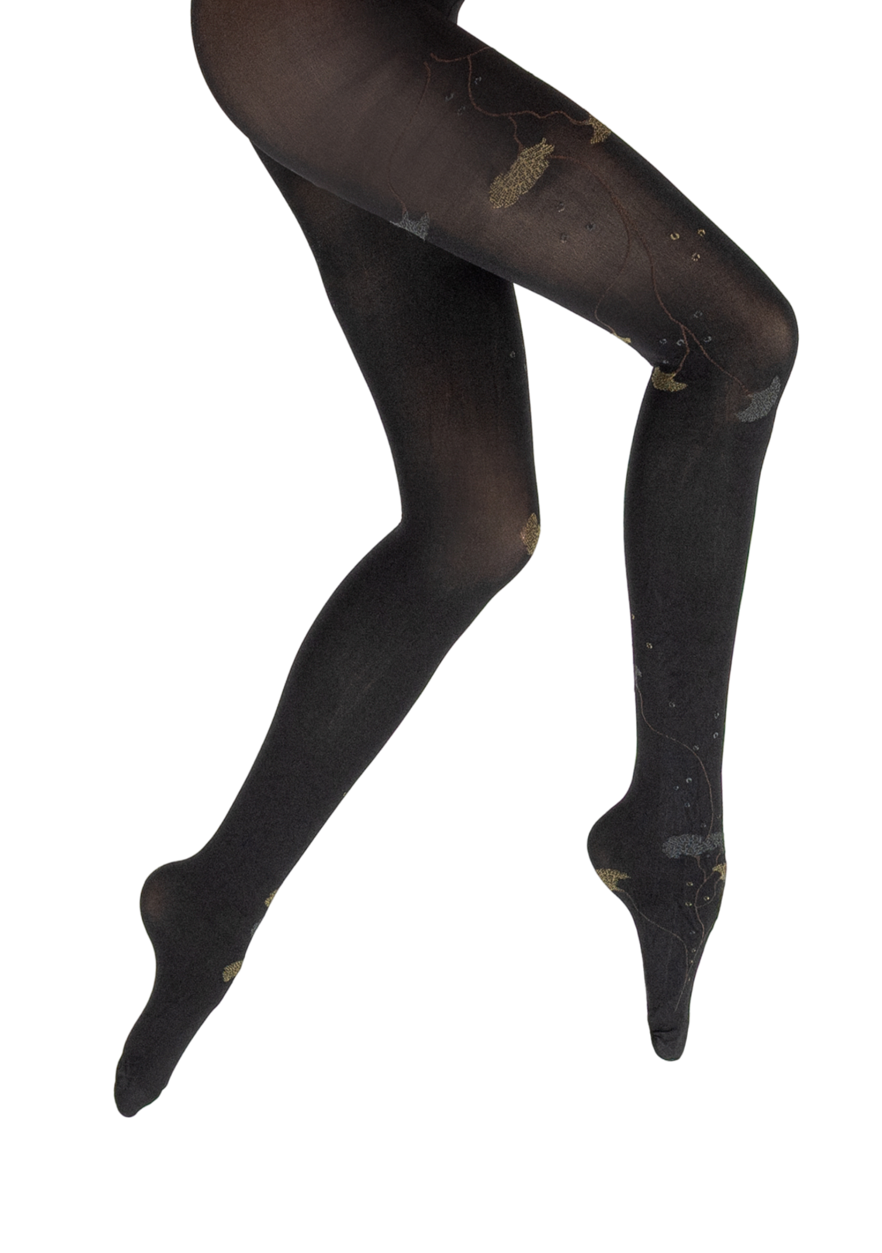Collants femme 40 deniers Berthe Albizia Noir/Kaki/Gris