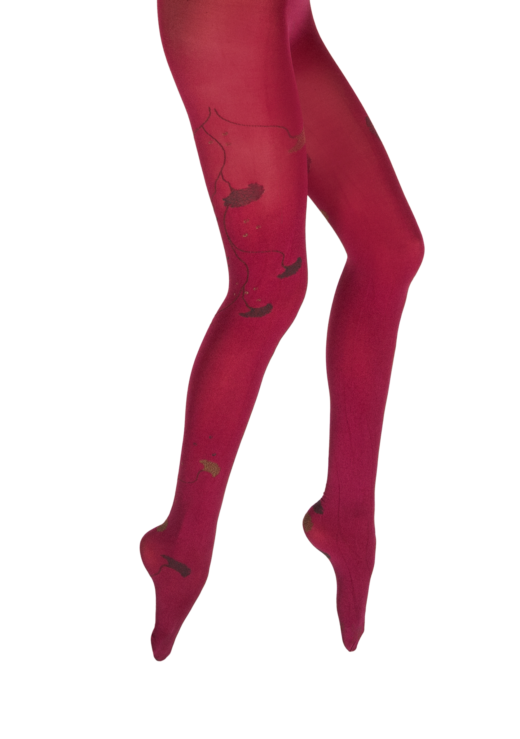 Collants femme 40 deniers Berthe Albizia Fuchsia/Kaki/Gris