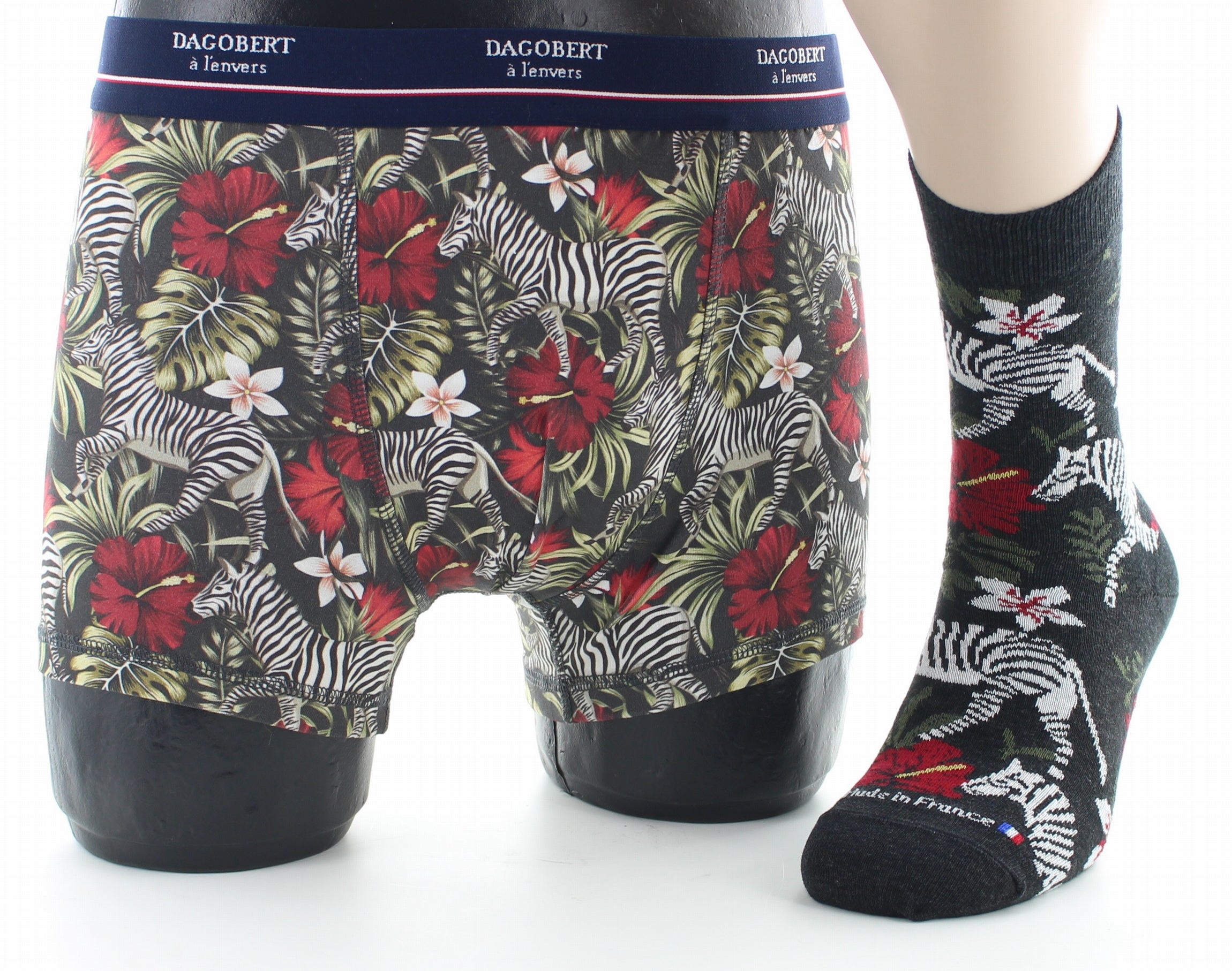 Boite cadeau Chaussettes et Boxer Zebre