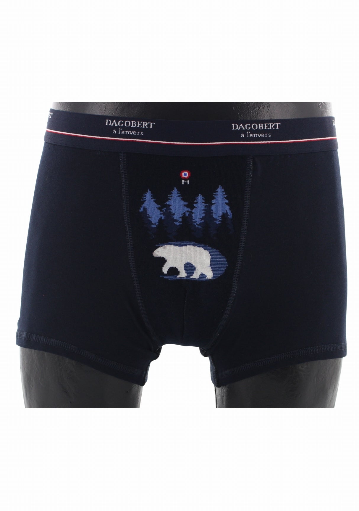 Boxer coton homme Dagobert à l’envers Forêt Marine/Bleu MARINE/BLEU