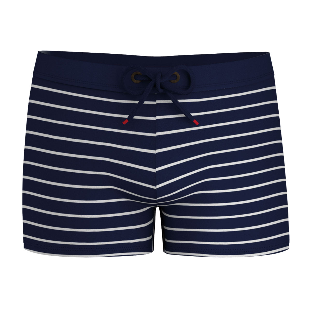 Boxer de bain homme en fibres recyclées marine rayé MARINE RAYE