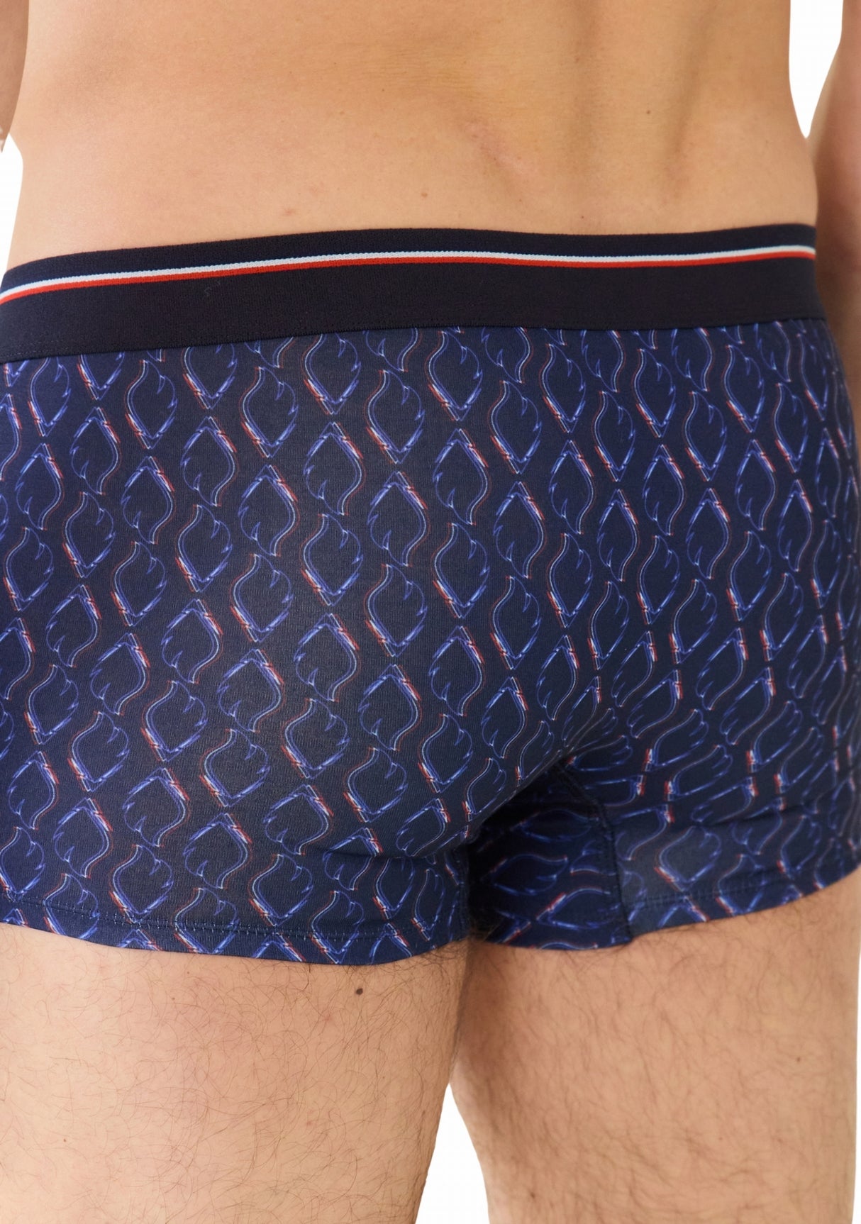 Boxer homme coton Marius coq bleu/blanc/rouge JO 2024 FLAMME MARINE