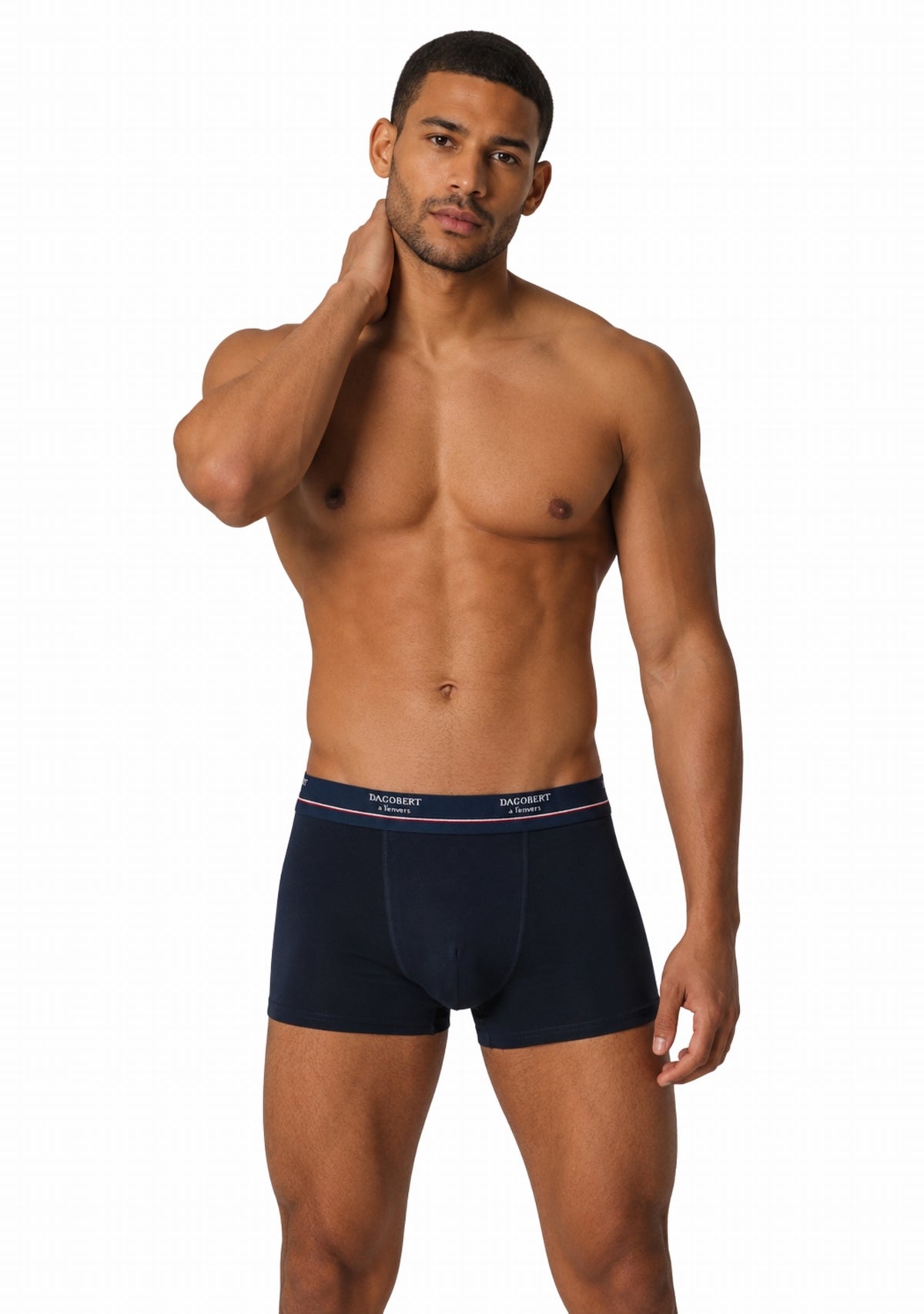 Boxer homme en coton - Couleur Marine MARINE