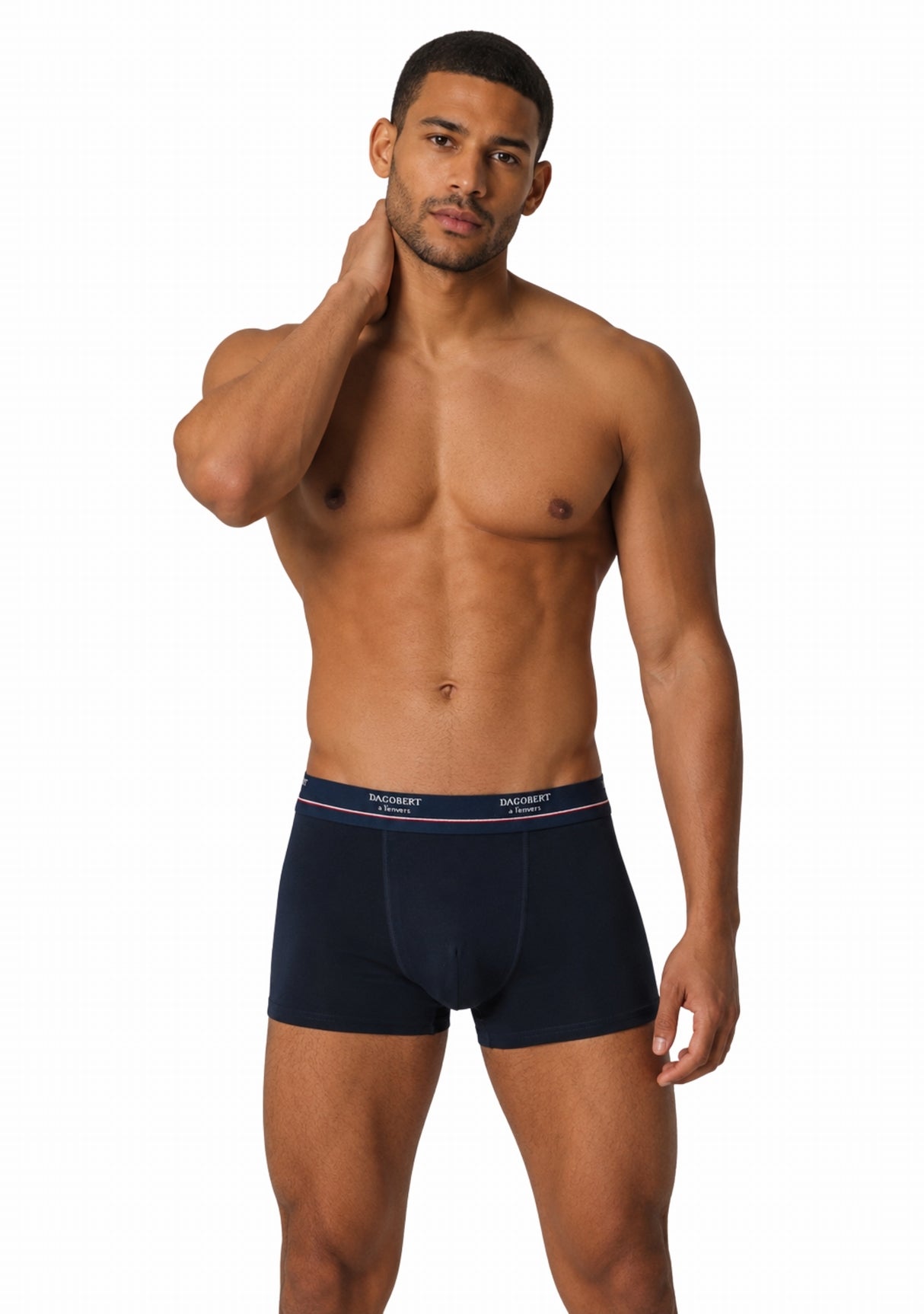Boxer homme en coton - Couleur Marine MARINE