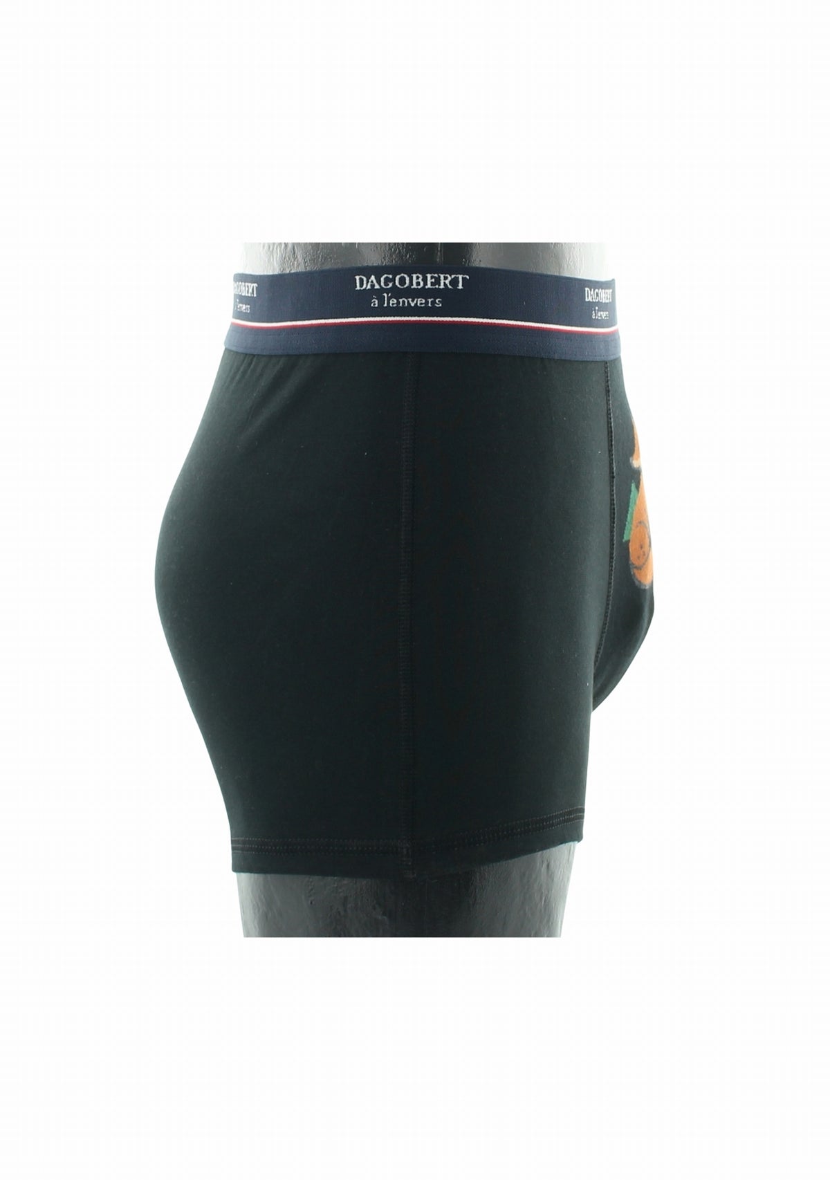 Boxer homme en coton motif Renard Noir - Dagobert à l’envers NOIR