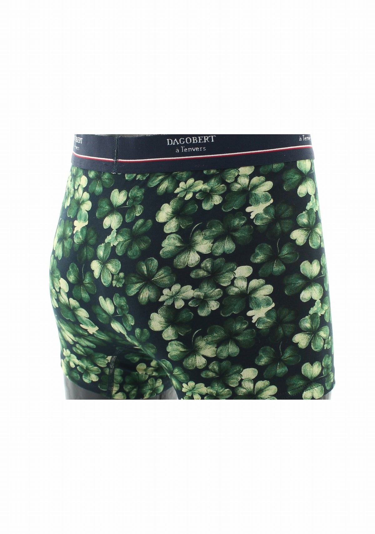 Boxer homme en coton motif Trèfle Marine - Dagobert à l’envers MARINE