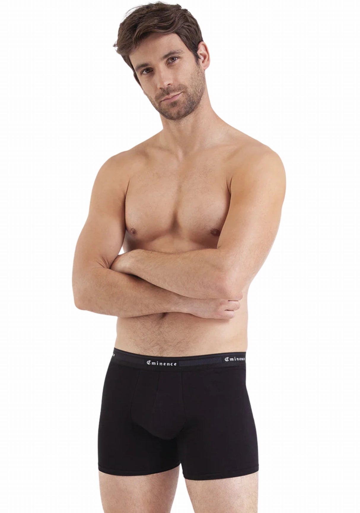 Boxer homme Tailor Eminence - Coupe ergonomique 201 Made in France NOIR