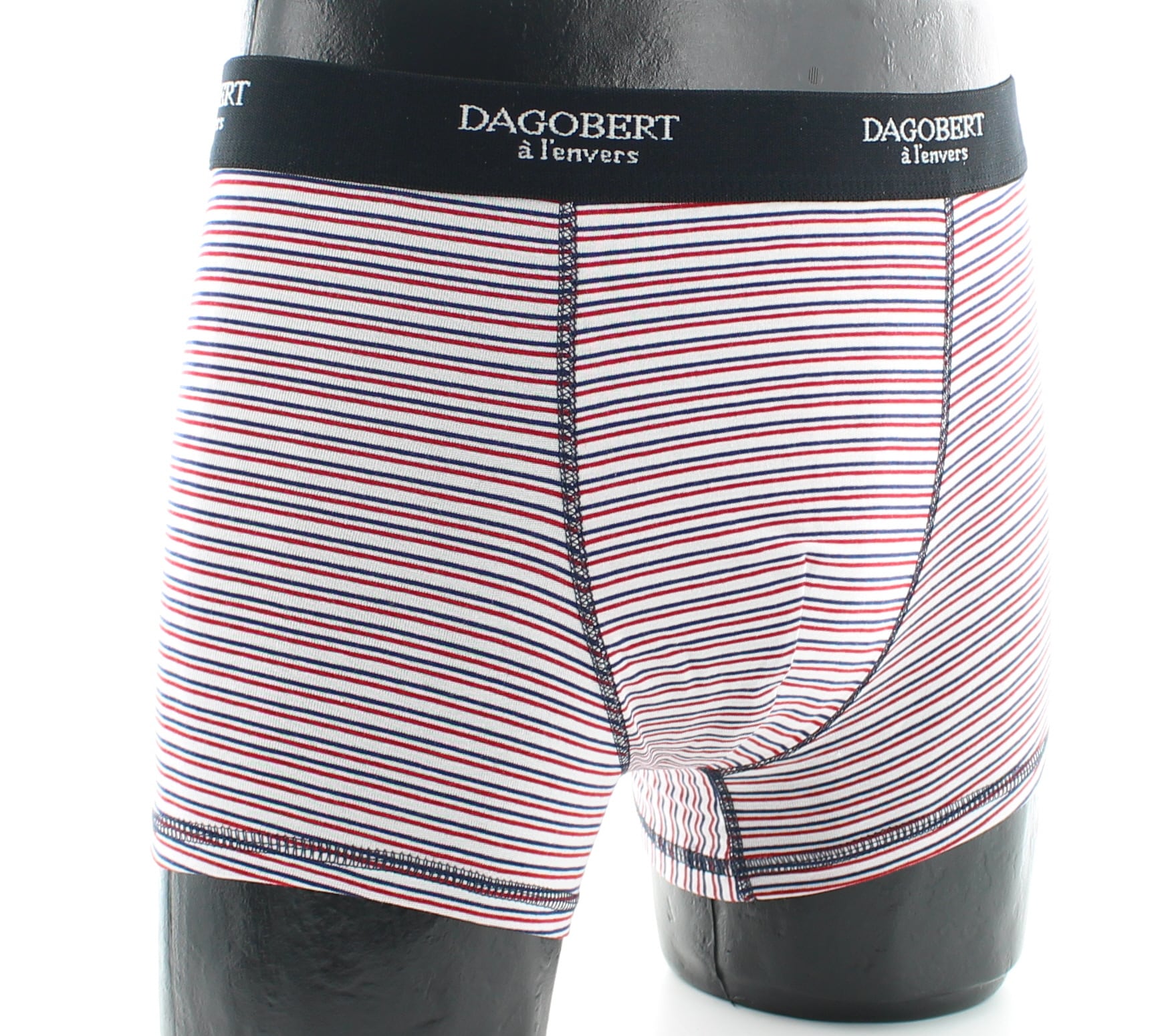 Boxer rayé "Croisière" - Marine/Blanc/Rouge BLANC-MARINE