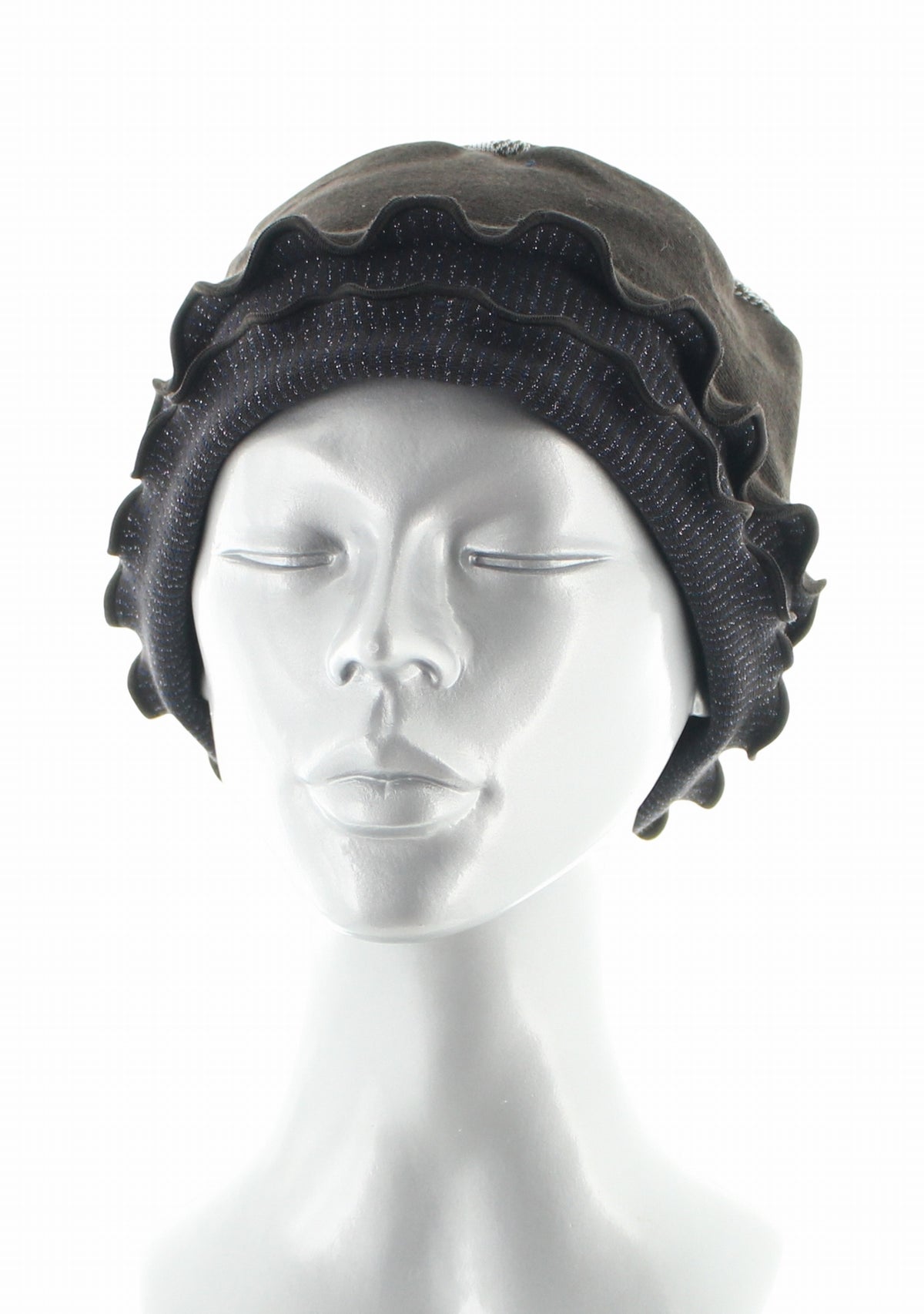 Chapeau femme coton Berthe Fleurs Graphiques MOKA
