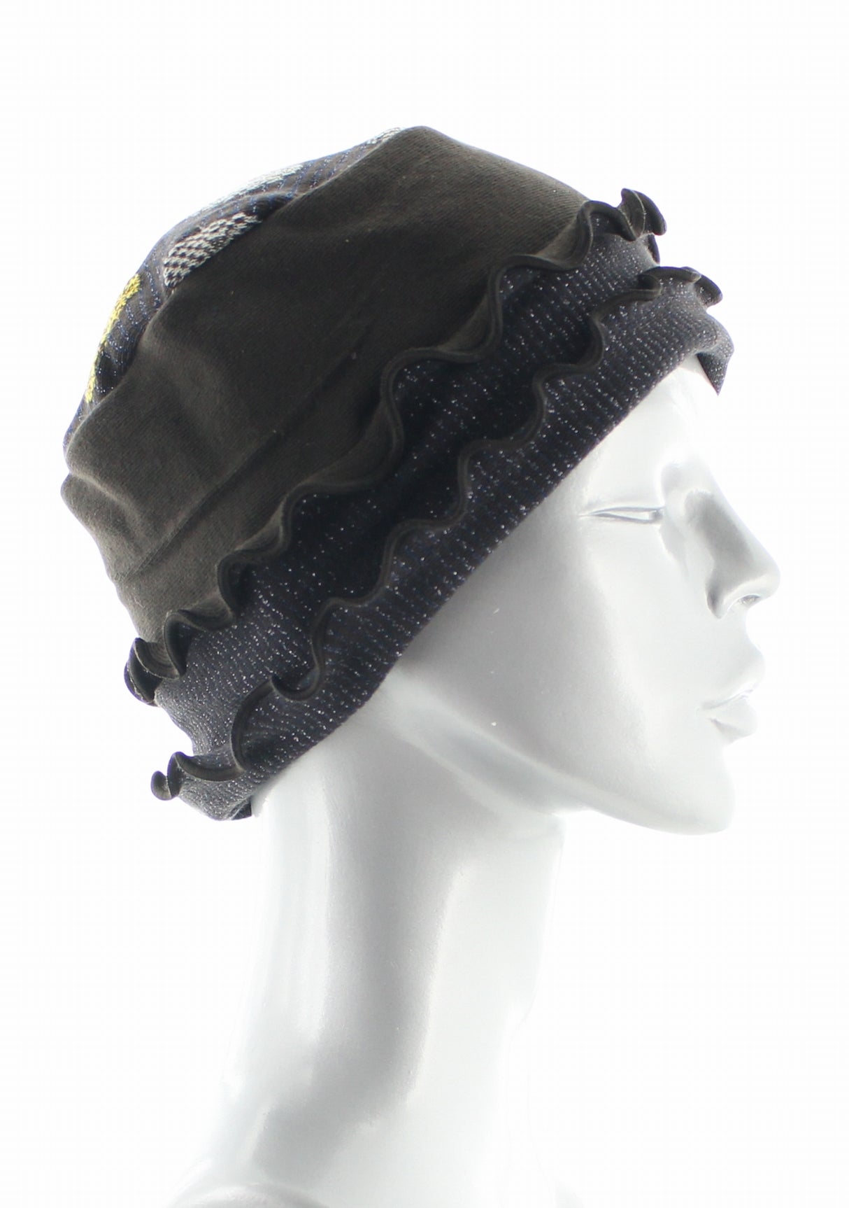 Chapeau femme coton Berthe Fleurs Graphiques MOKA