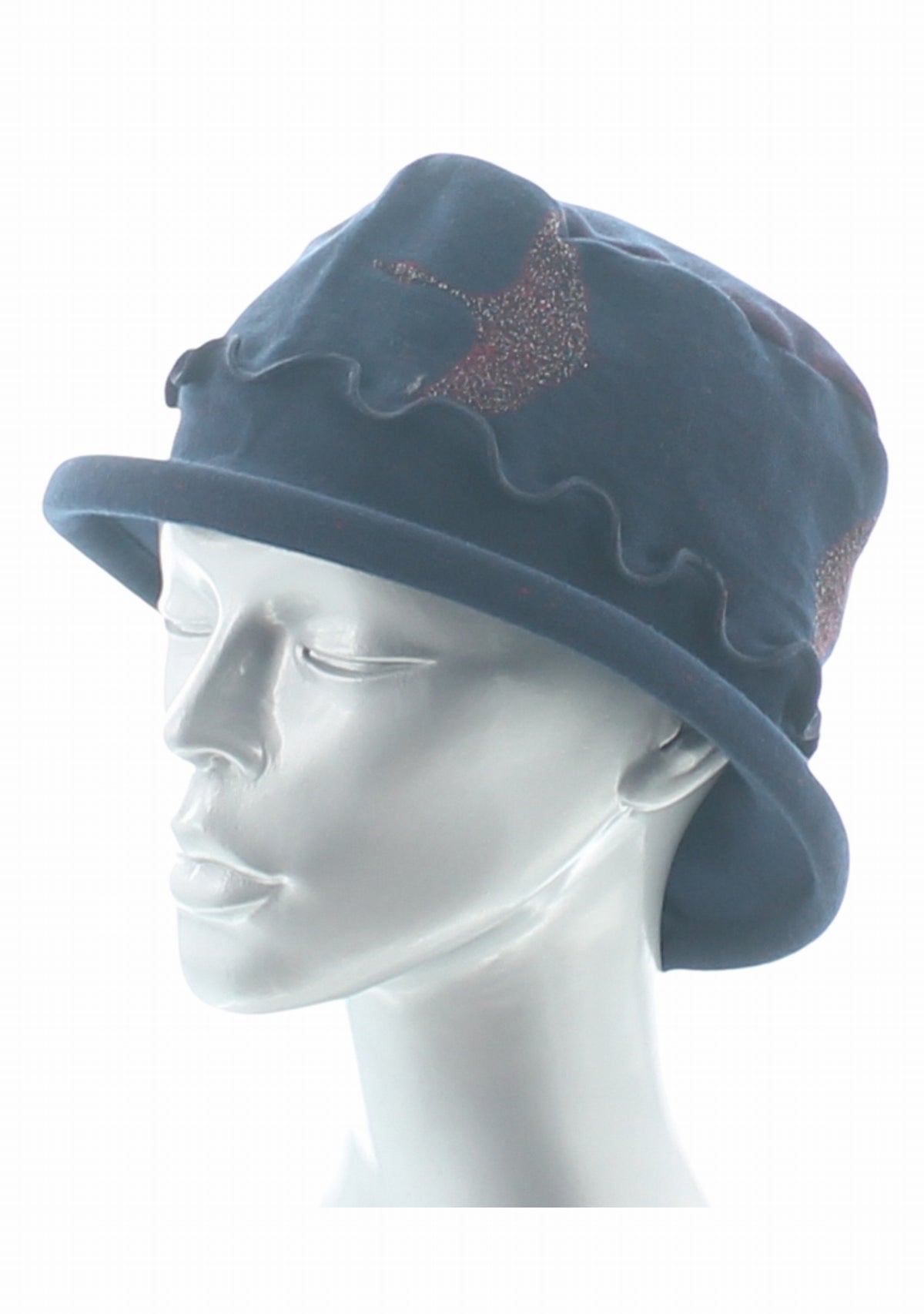 Chapeau femme coton Berthe Grue Sauvage MARINE