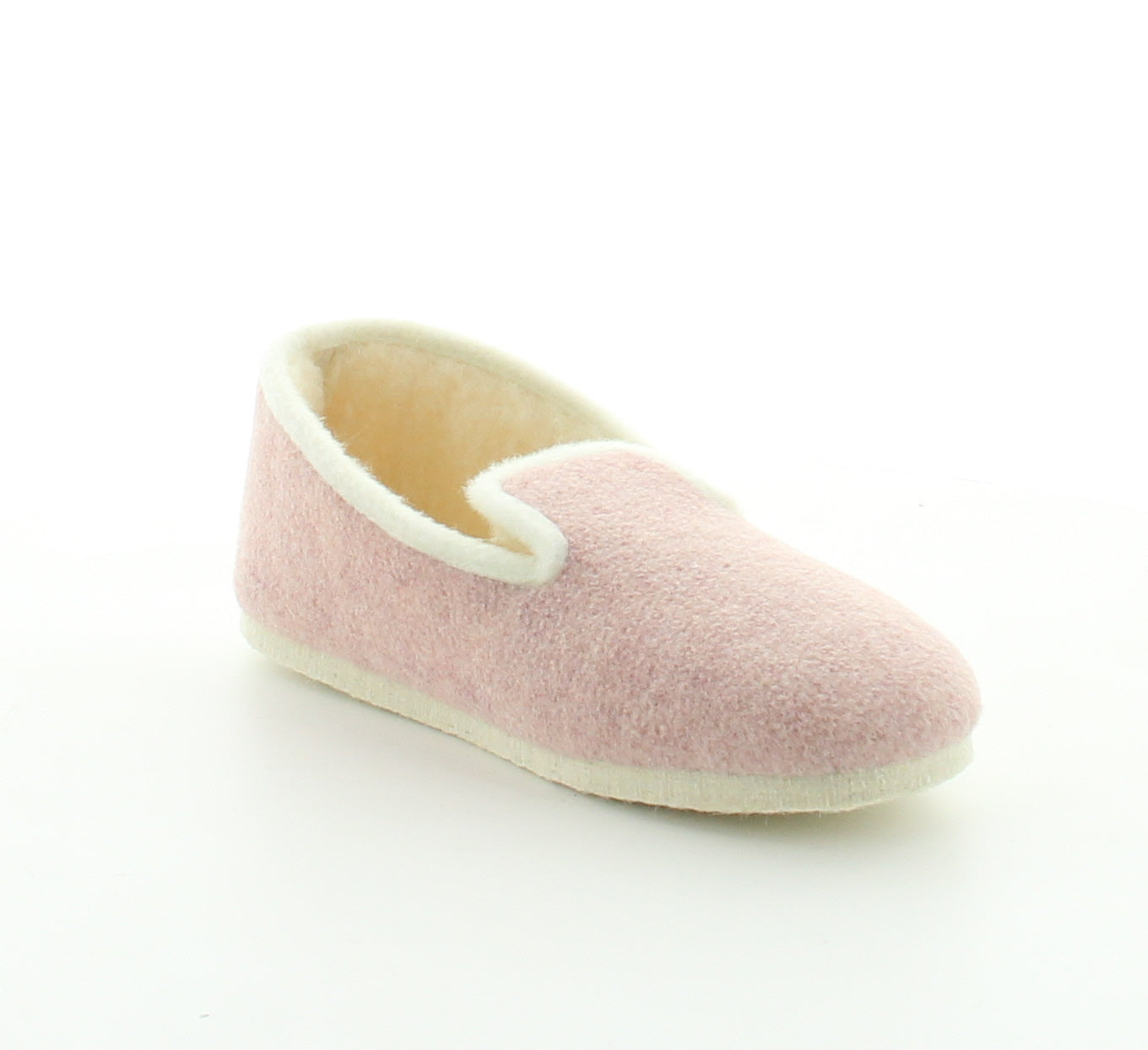 Charentaises femme laine rose chiné ROSE CHINE