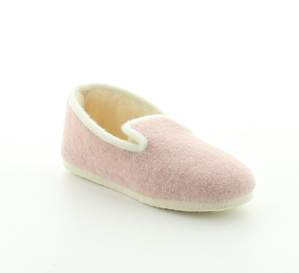 Charentaises femme laine rose chiné ROSE CHINE