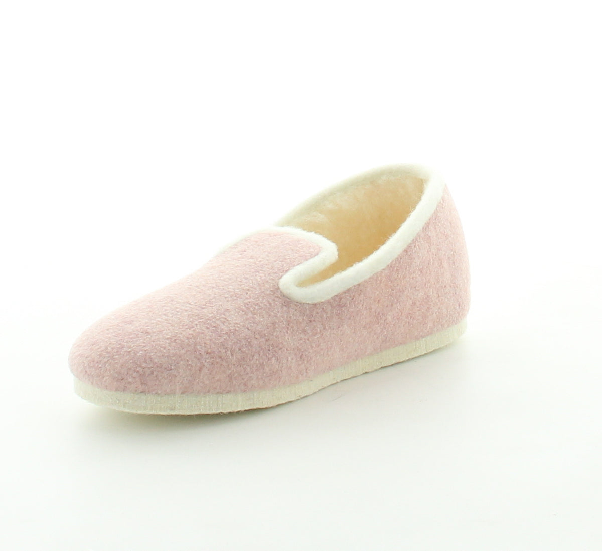 Charentaises femme laine rose chiné ROSE CHINE