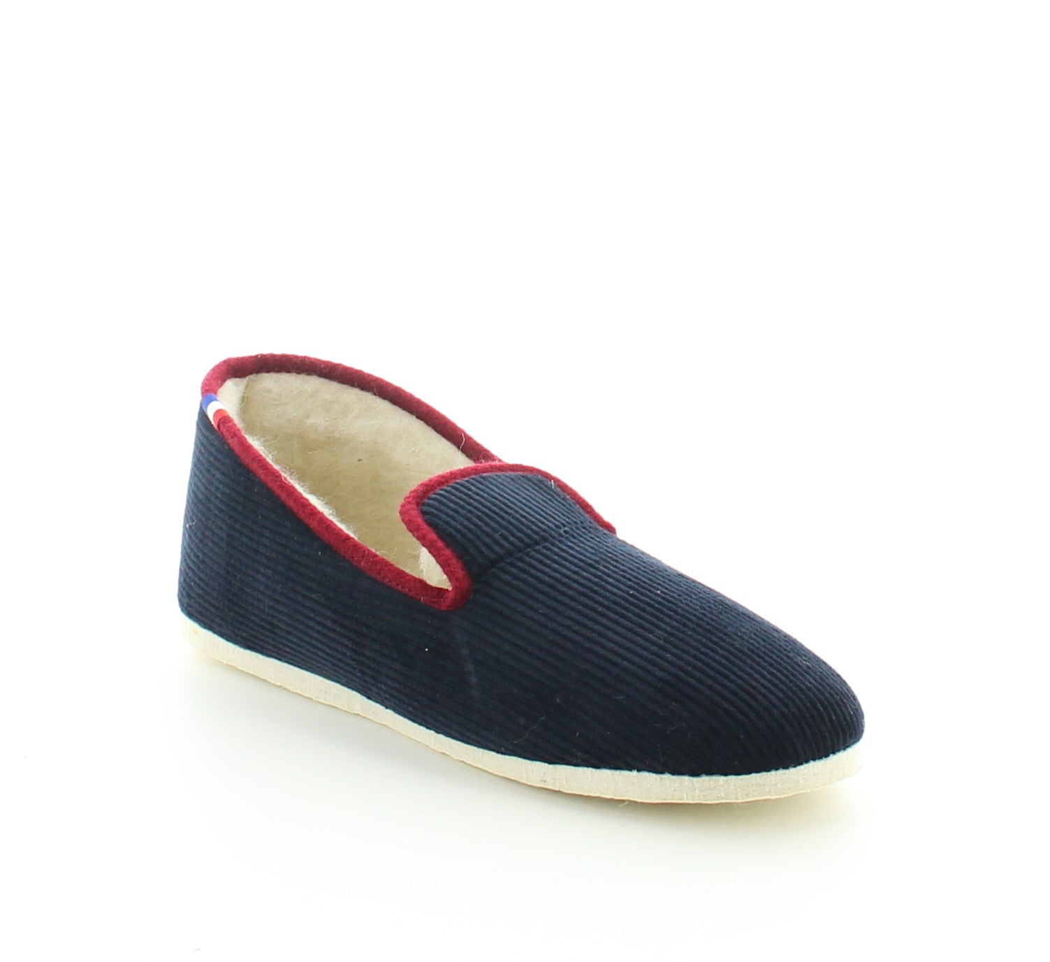 Charentaises mixtes laine bleu marine BLEU MARINE