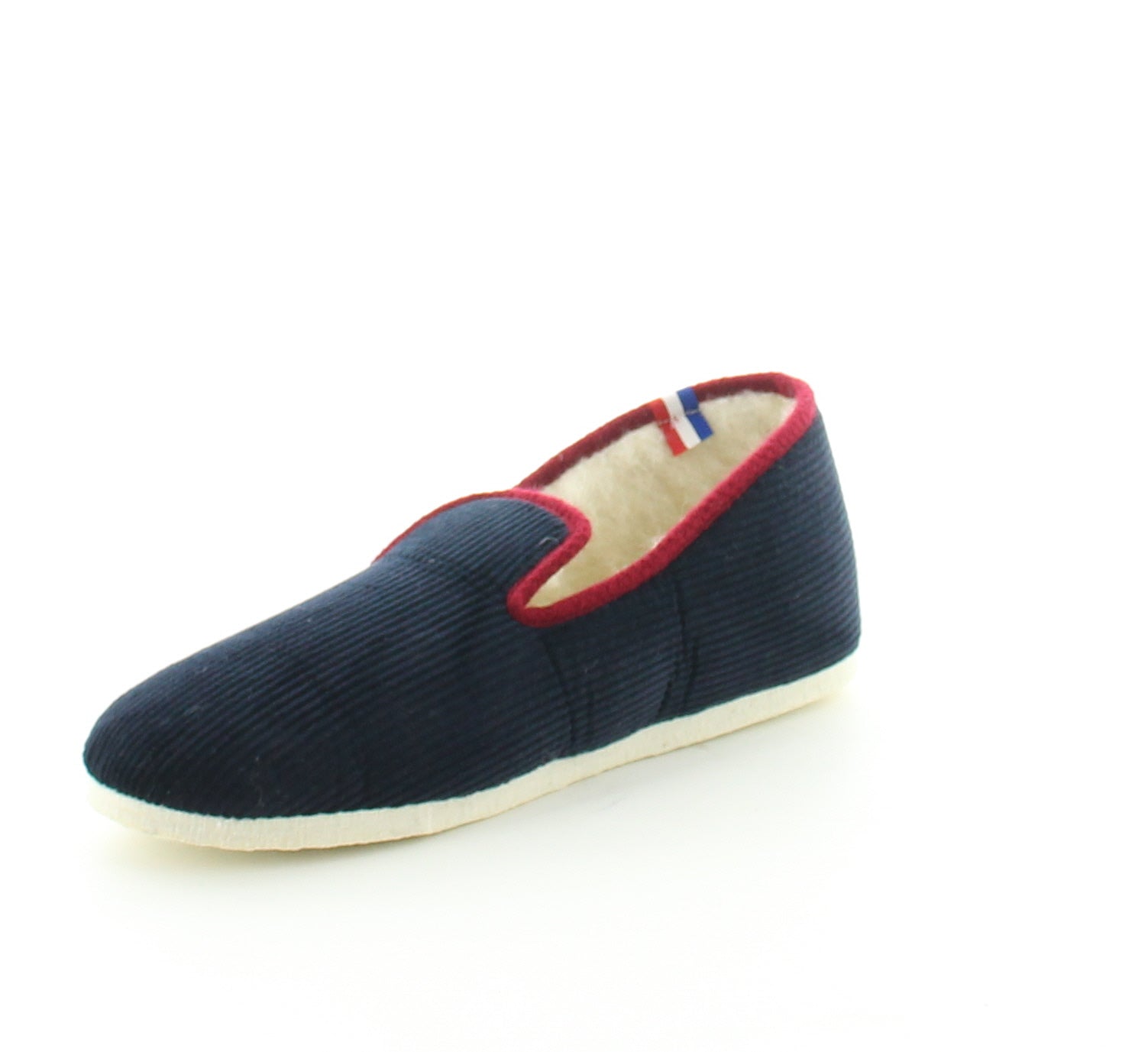 Charentaises mixtes laine bleu marine BLEU MARINE