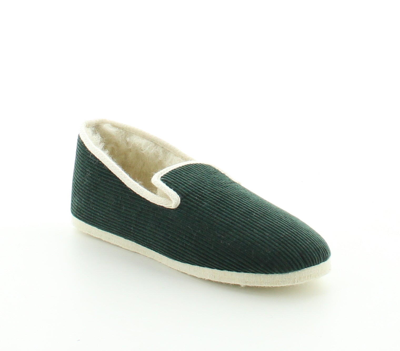 Charentaises mixtes laine vert sapin VERT SAPIN