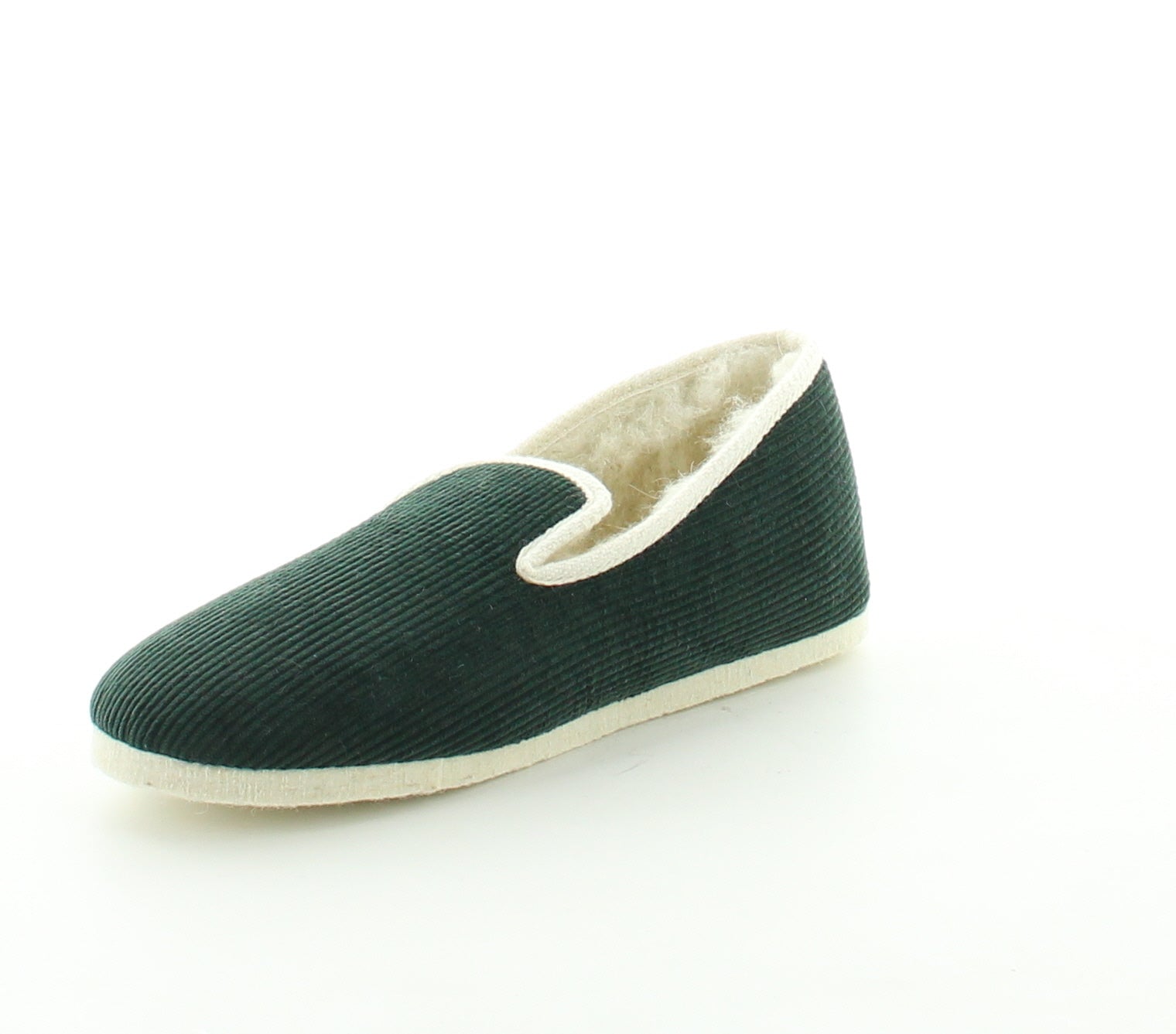 Charentaises mixtes laine vert sapin VERT SAPIN