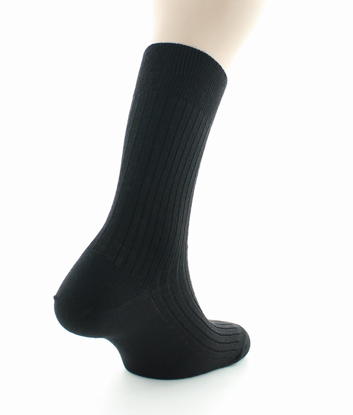 Chaussettes à côtes derby en laine vierge mélangée NOIR