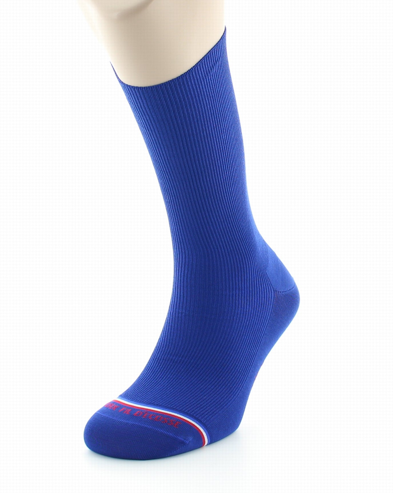 Chaussettes à côtes homme en fil d'Écosse sans élastique Victoire Bleu royal BLEU ROYAL
