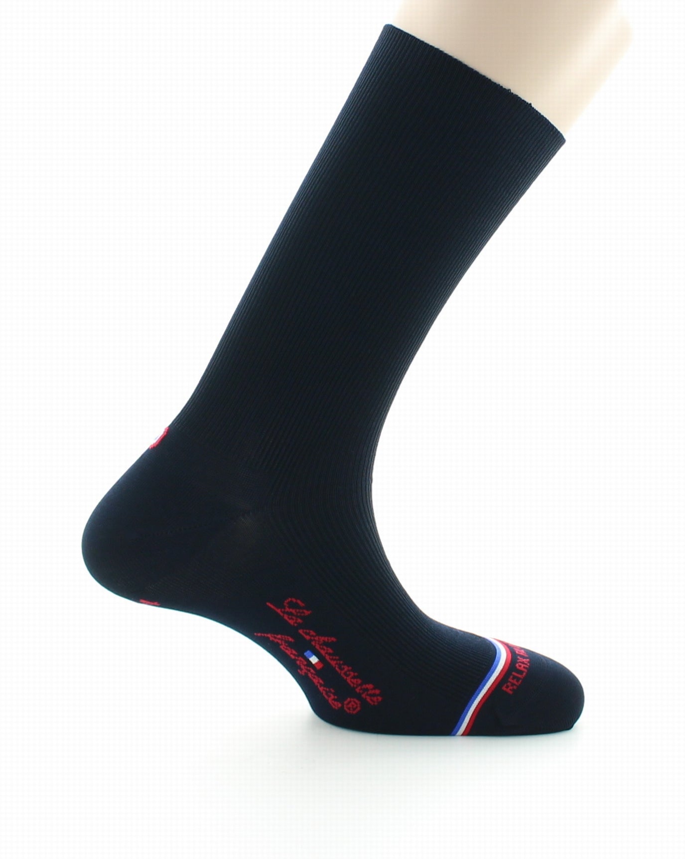 Chaussettes à côtes homme en fil d'Écosse sans élastique Victoire Marine MARINE