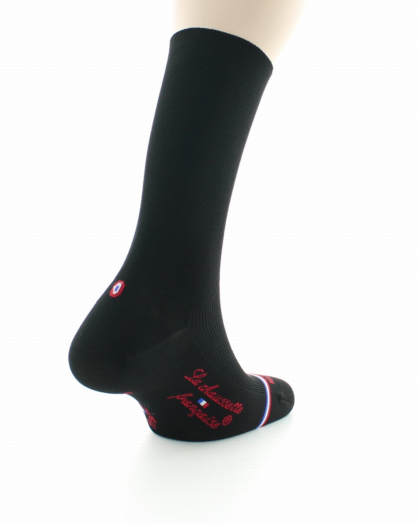 Chaussettes à côtes homme en fil d'Écosse sans élastique Victoire Noir NOIR