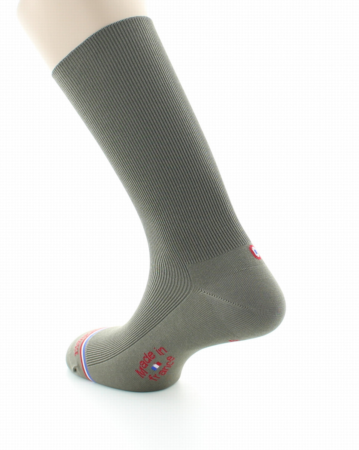 Chaussettes à côtes homme en fil d'Écosse sans élastique Victoire Stone STONE