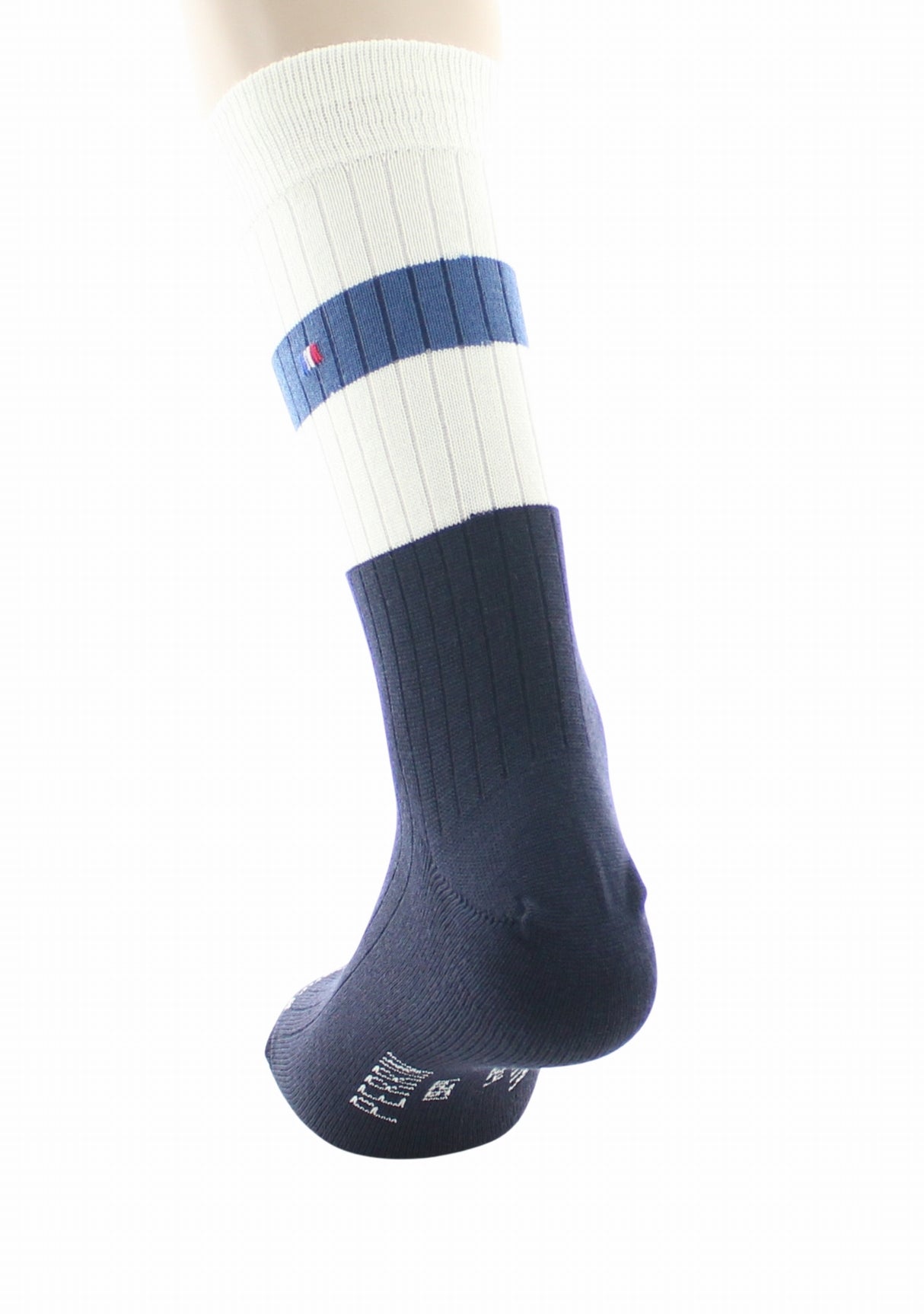 Chaussettes à côtes pour homme en laine Perrin Marine MARINE