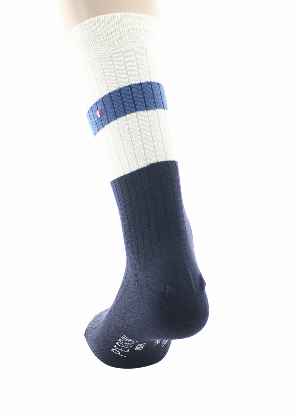 Chaussettes à côtes pour homme en laine Perrin Marine MARINE