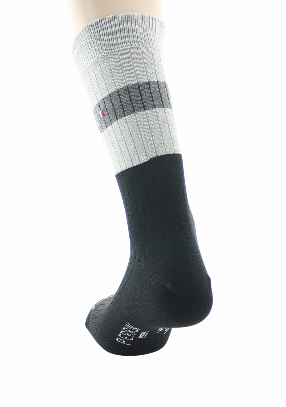 Chaussettes à côtes pour homme en laine Perrin Noir NOIR