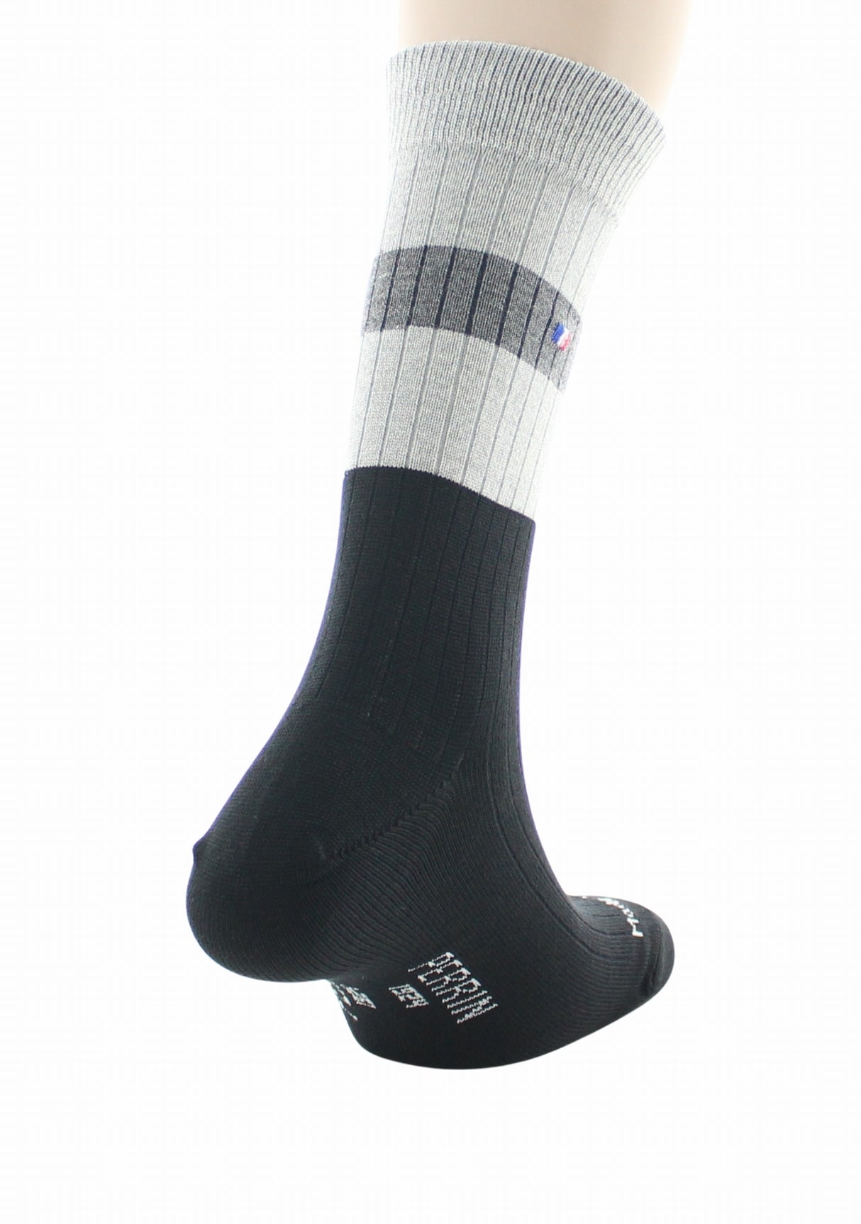 Chaussettes à côtes pour homme en laine Perrin Noir NOIR