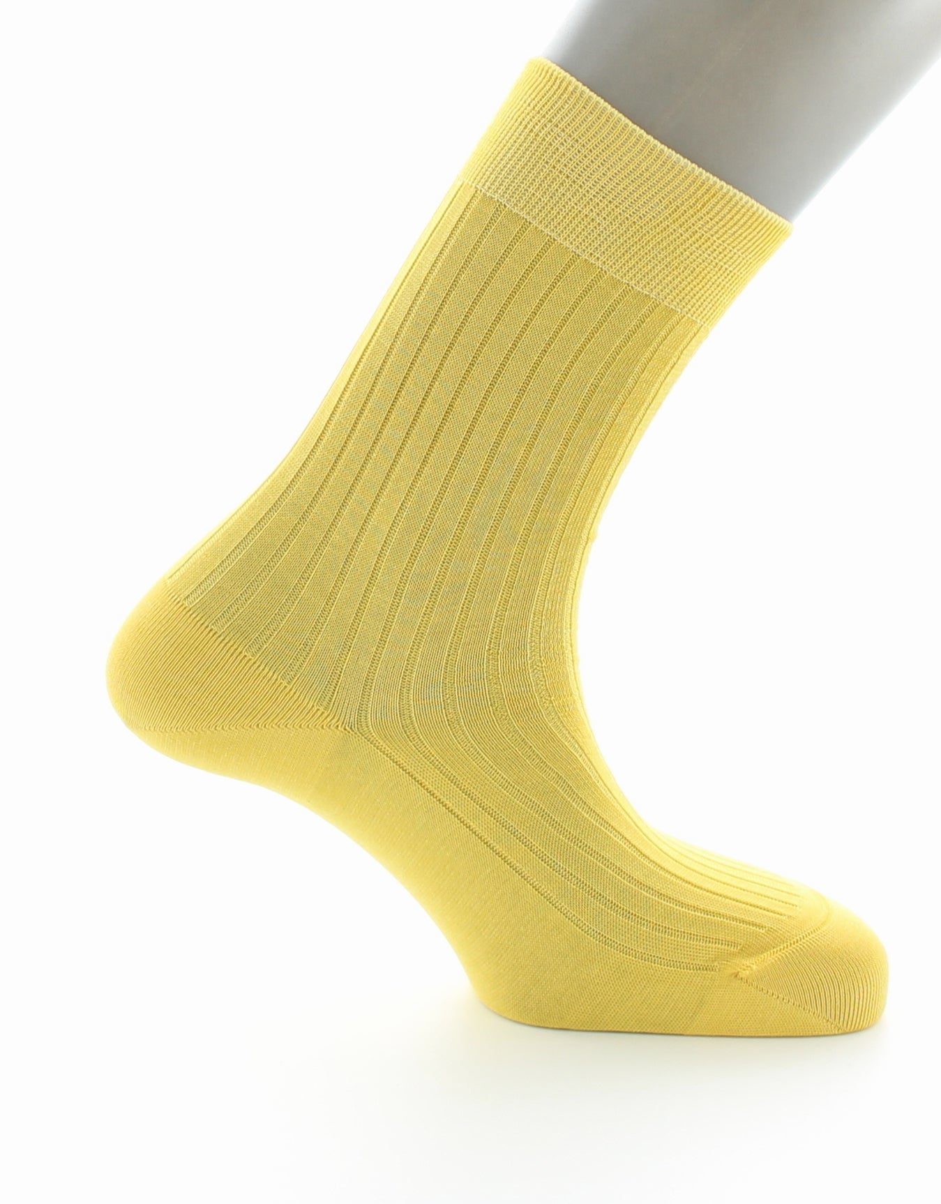 Chaussettes à côtes Pur coton fil d'Écosse supérieur CURRY