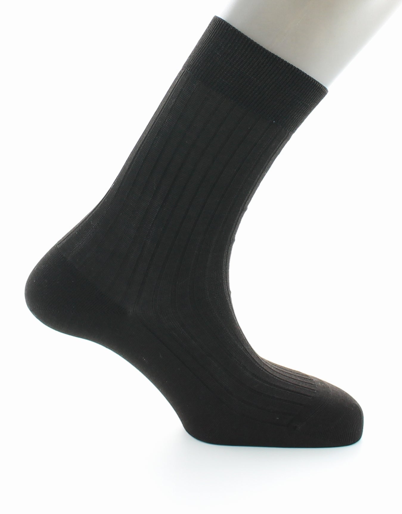 Chaussettes à côtes Pur coton fil d'Écosse supérieur MARRON