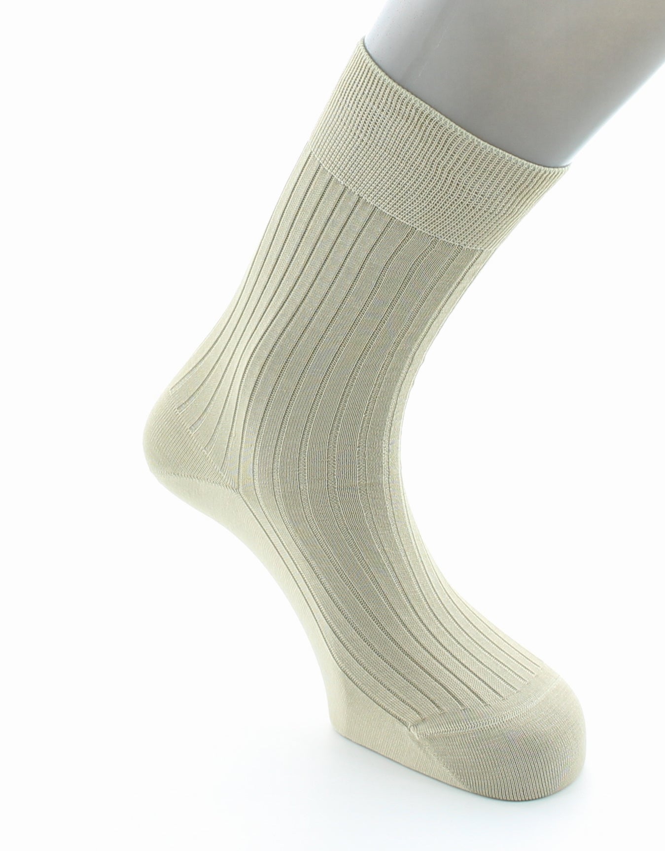 Chaussettes à côtes Pur coton fil d'Écosse supérieur TILLEUL