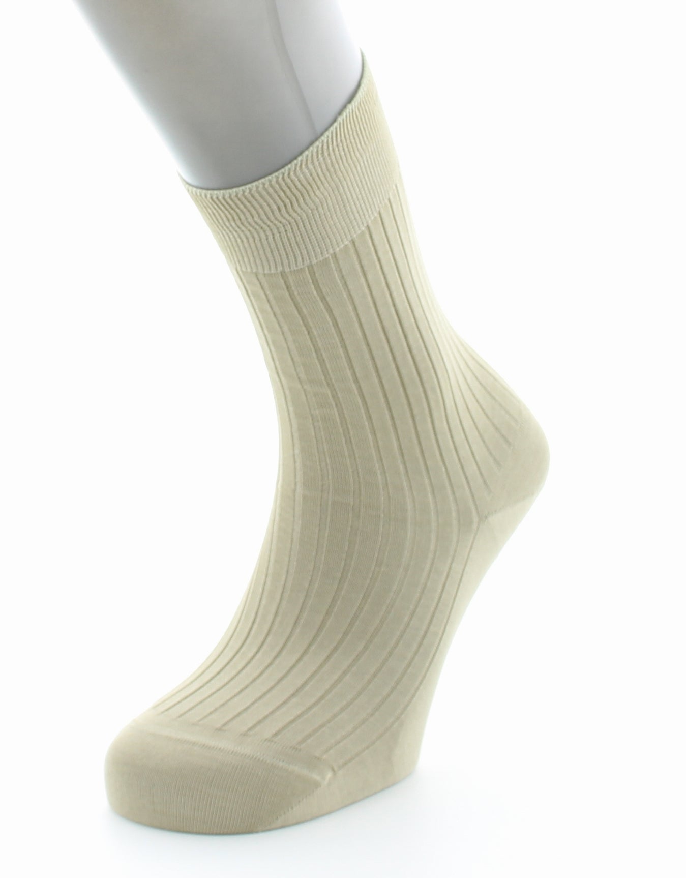 Chaussettes à côtes Pur coton fil d'Écosse supérieur TILLEUL